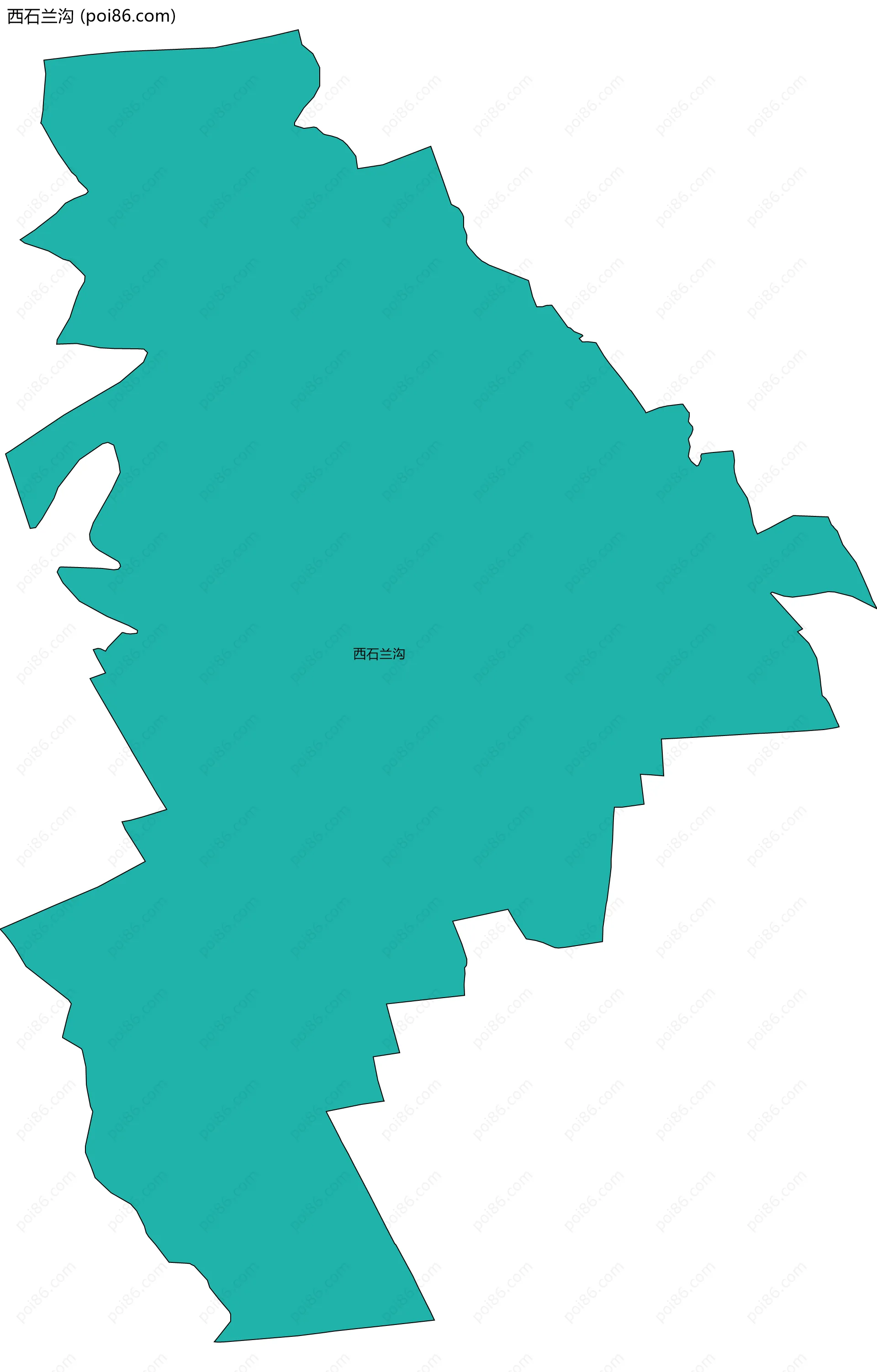 西石兰沟边界地图