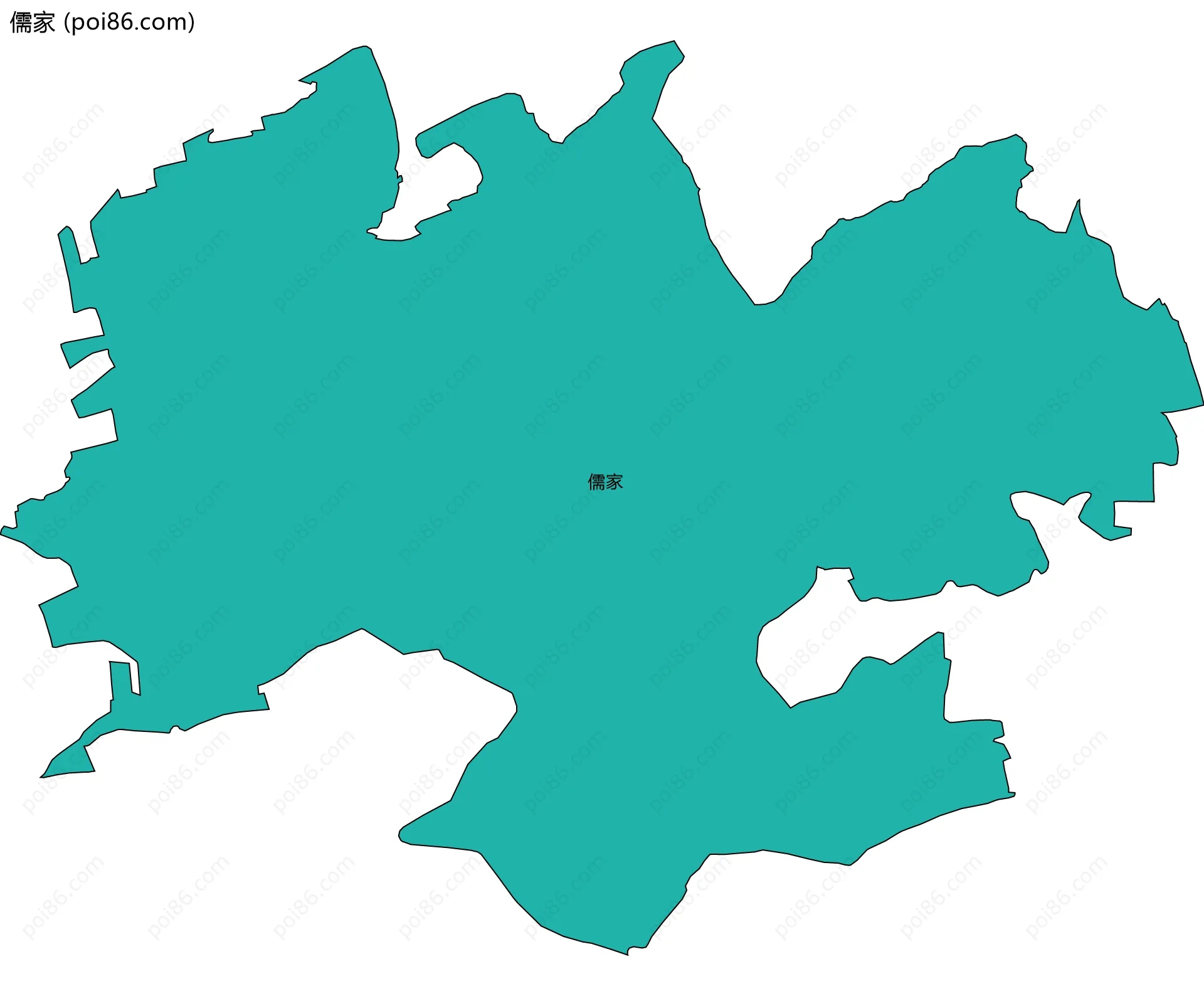 儒家边界地图