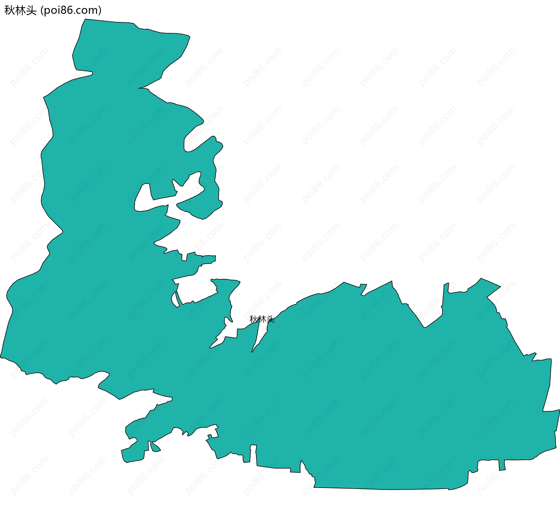 秋林头边界地图