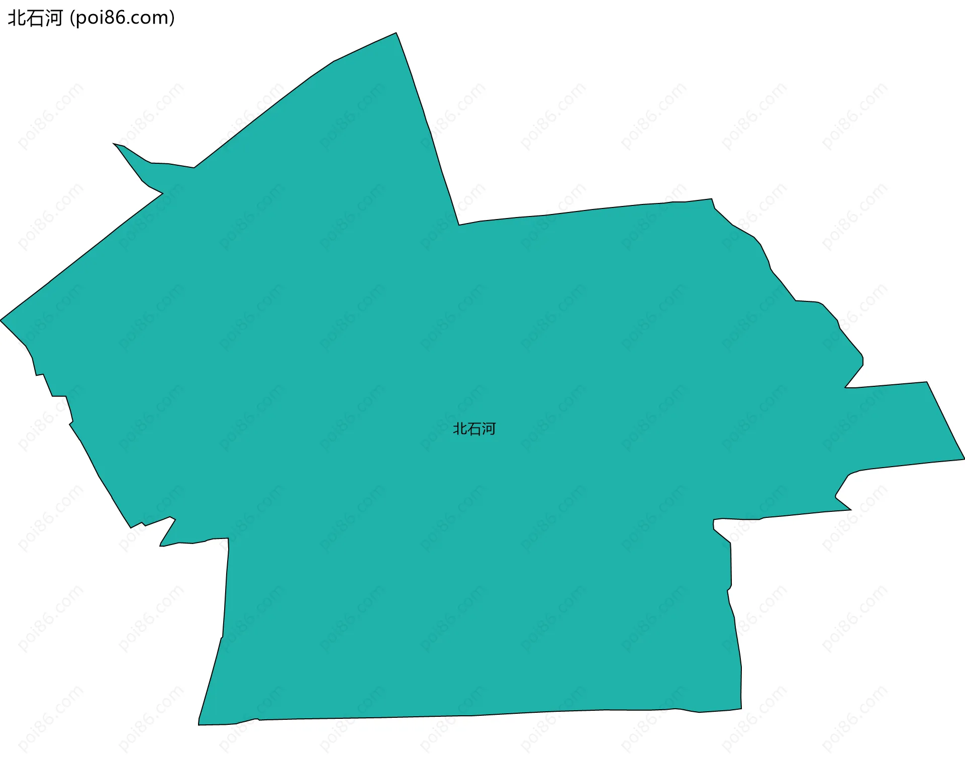 北石河边界地图