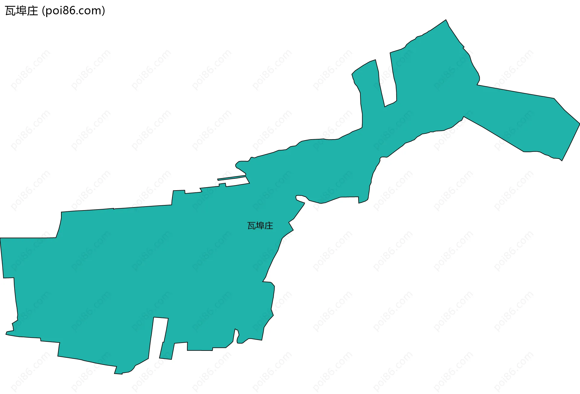 瓦埠庄边界地图