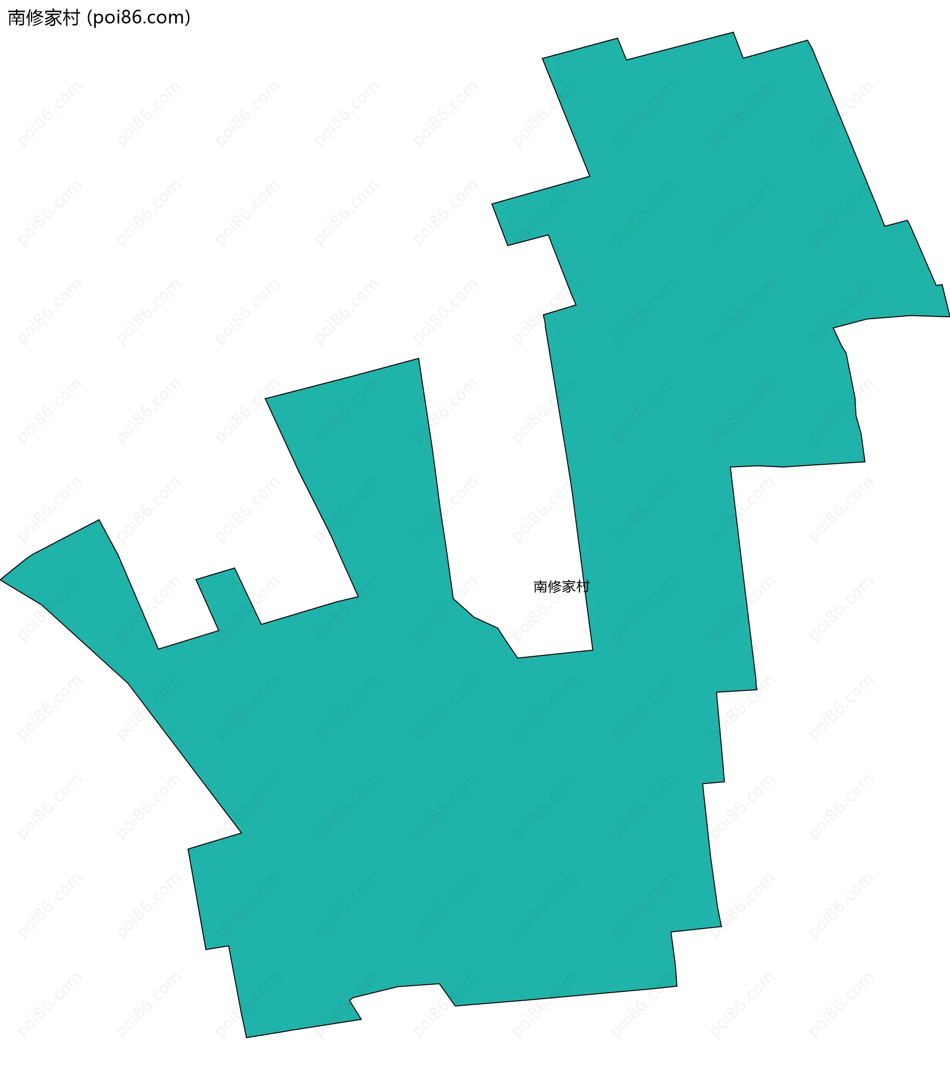 南修家村边界地图