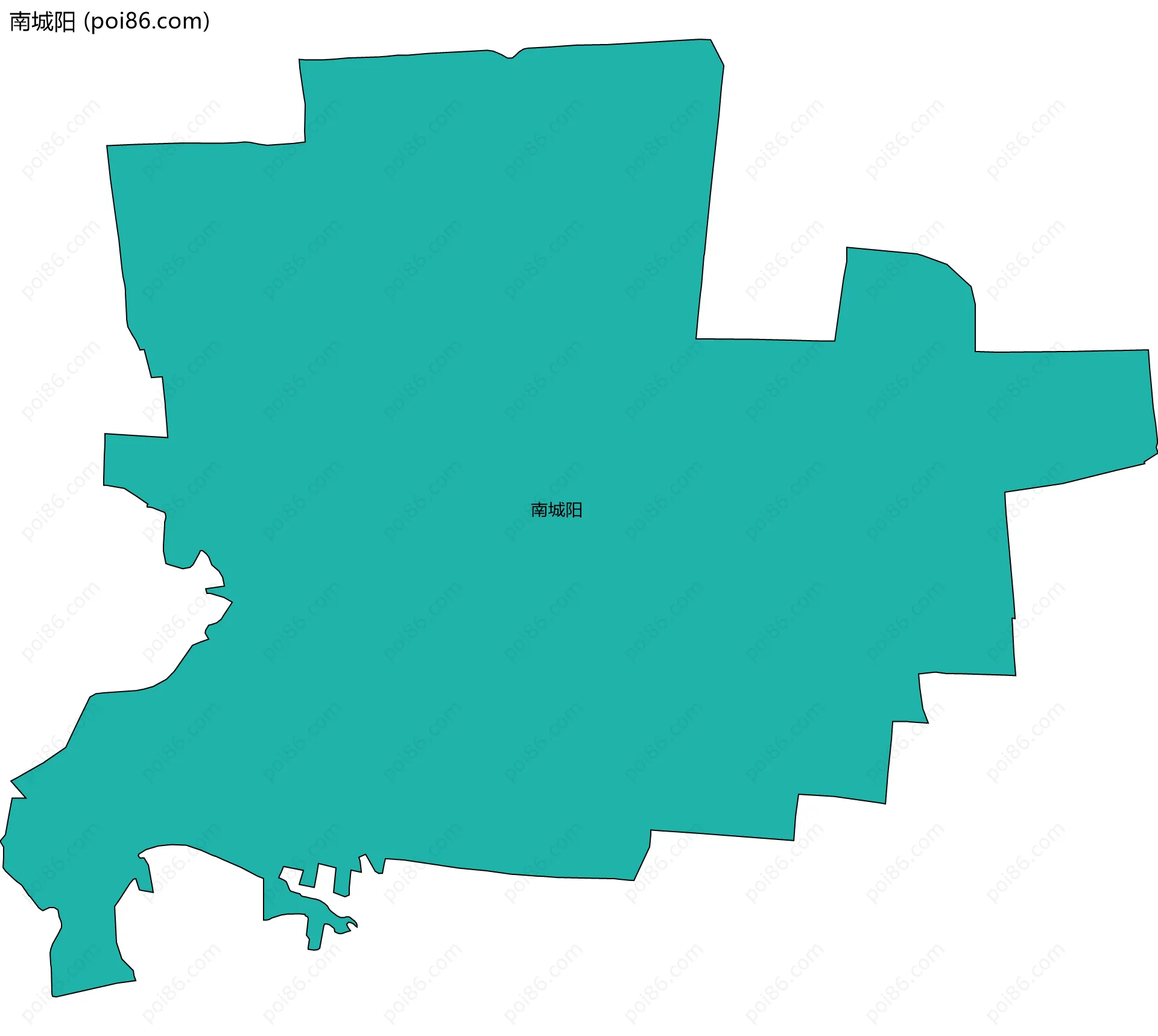 南城阳边界地图
