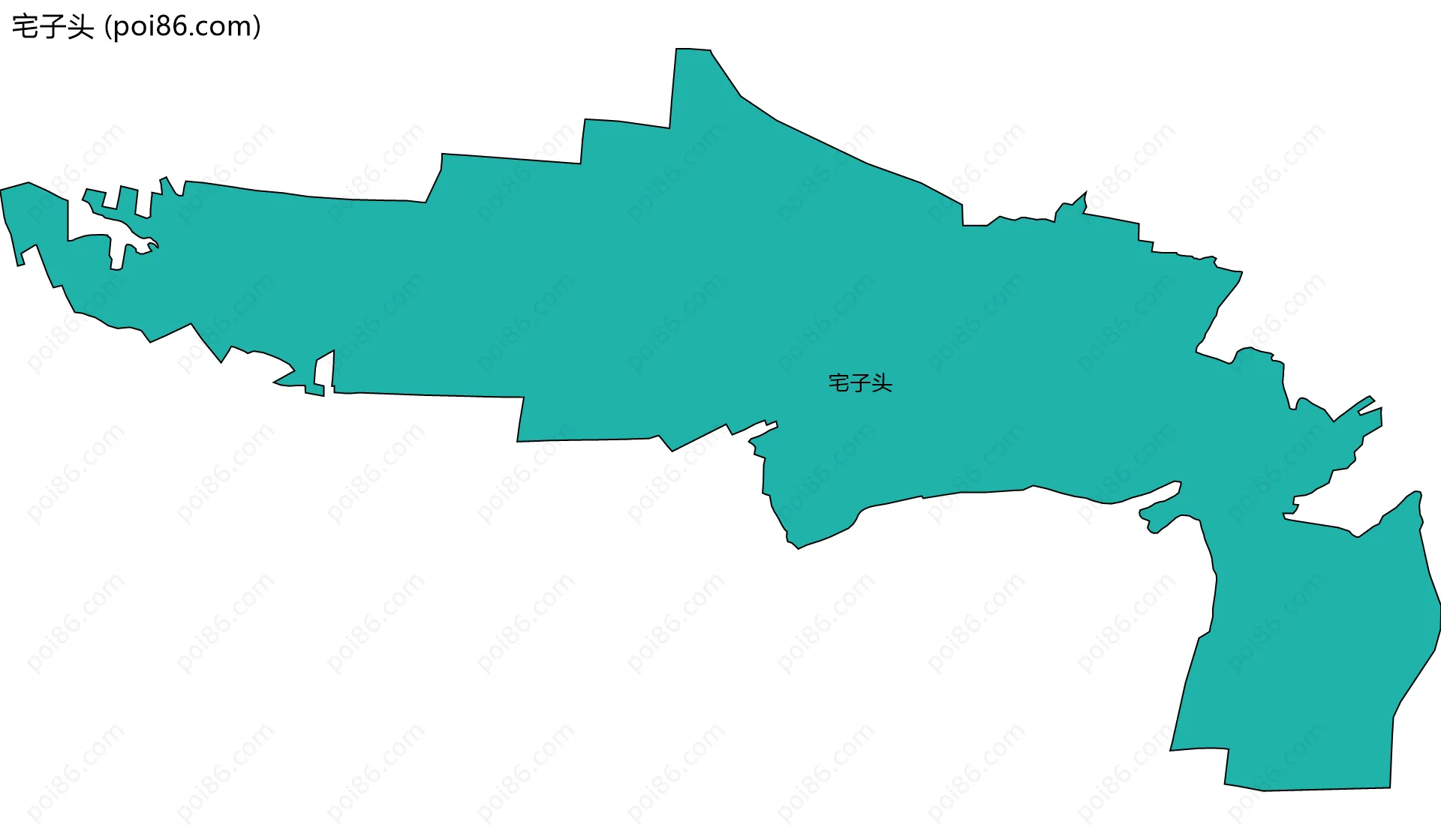 宅子头边界地图