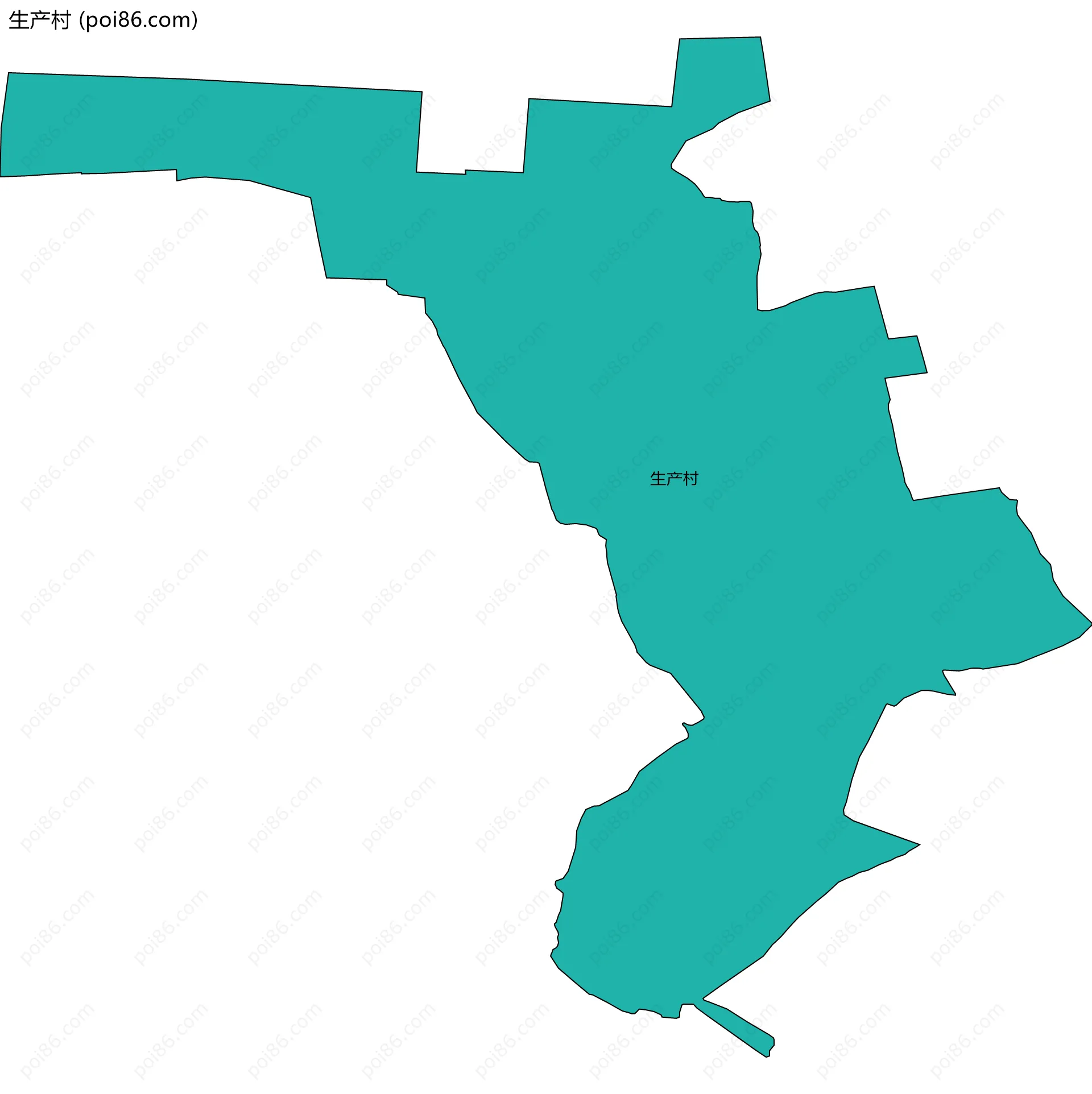 生产村边界地图