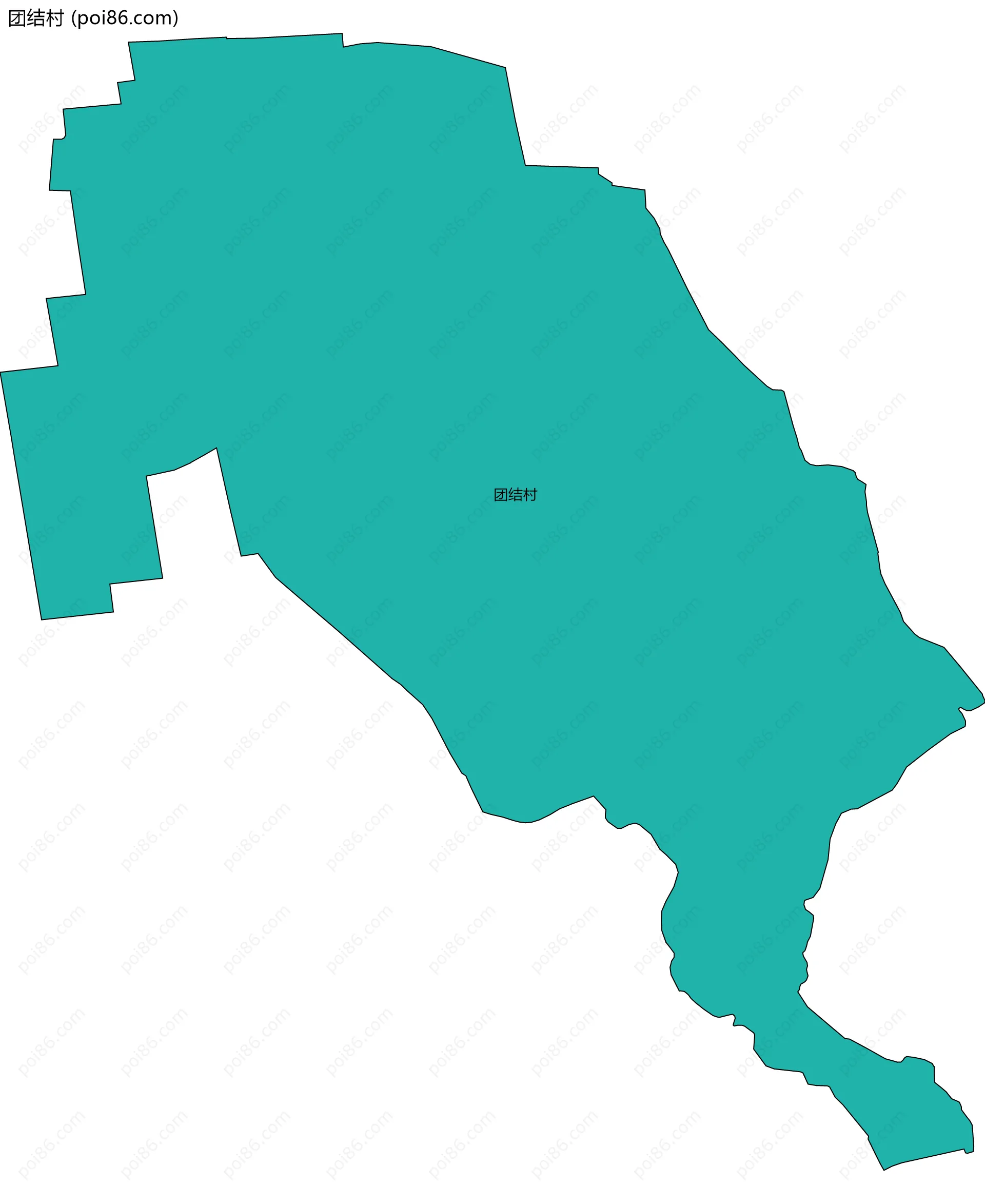 团结村边界地图