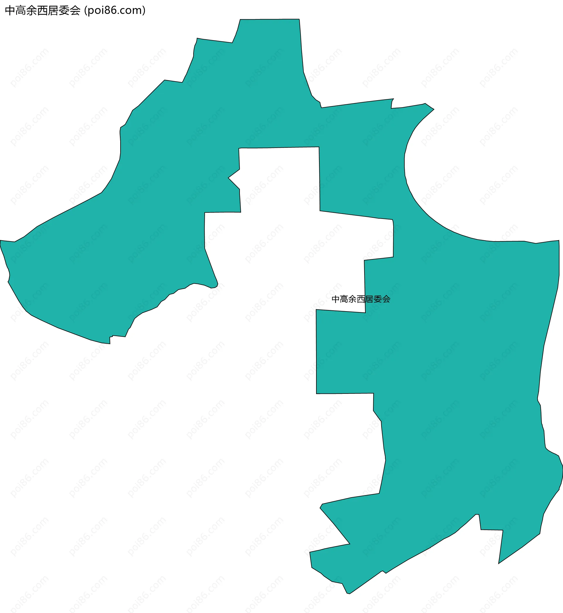 中高余西居委会边界地图