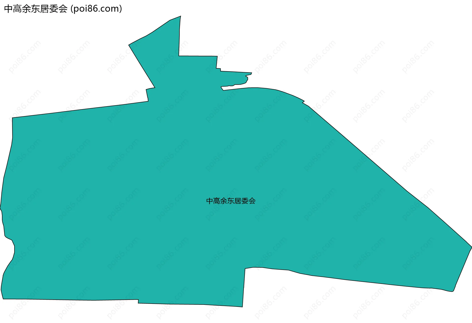 中高余东居委会边界地图