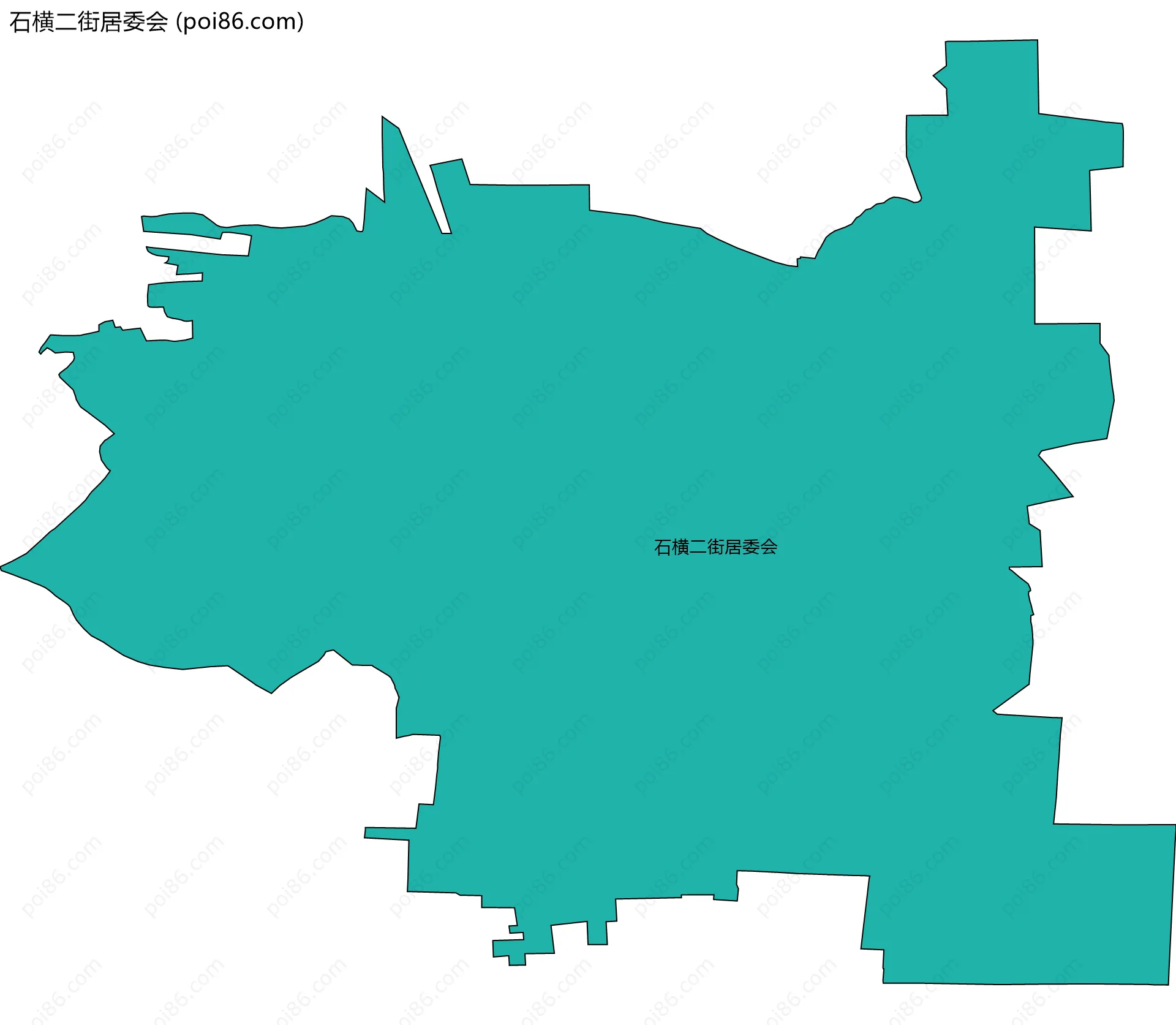 石横二街居委会边界地图