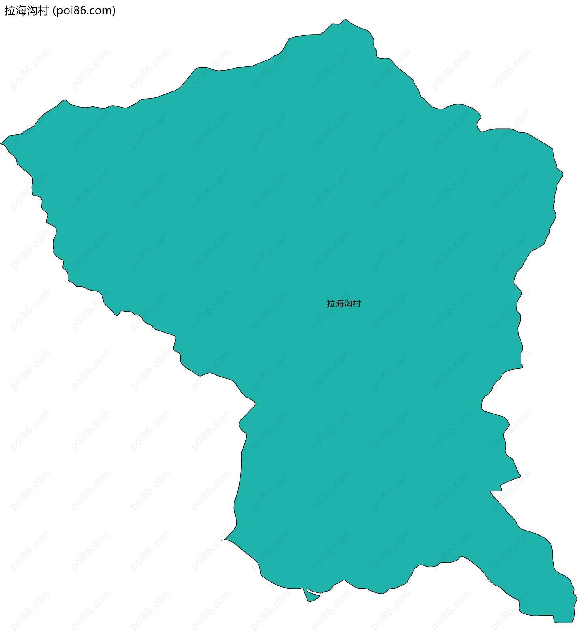 拉海沟村边界地图