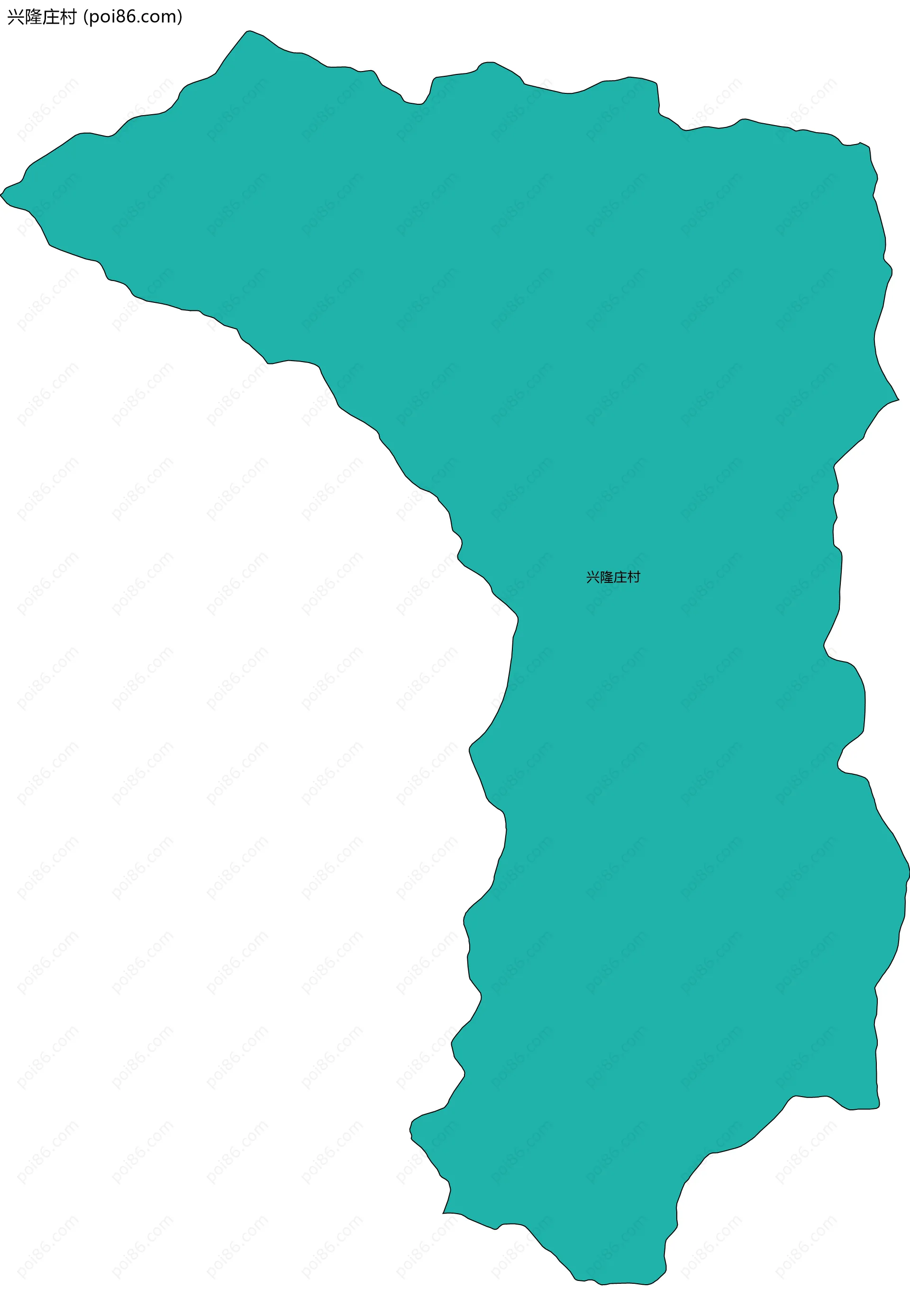 兴隆庄村边界地图