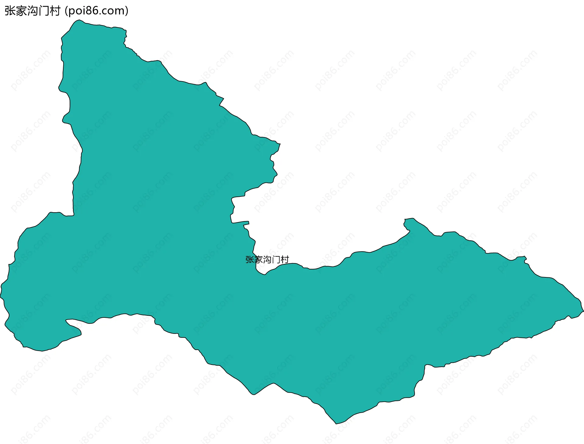 张家沟门村边界地图
