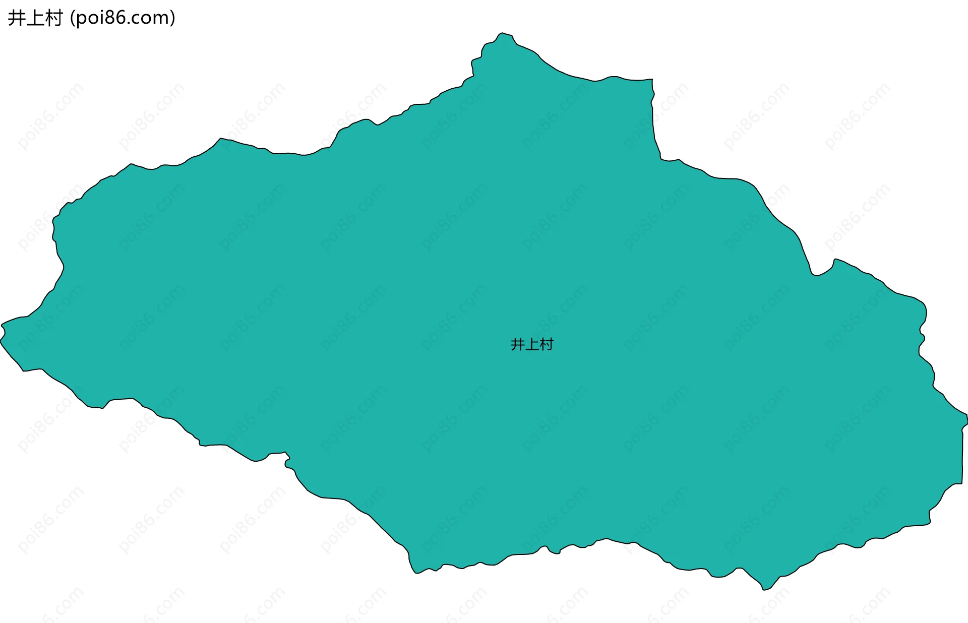 井上村边界地图