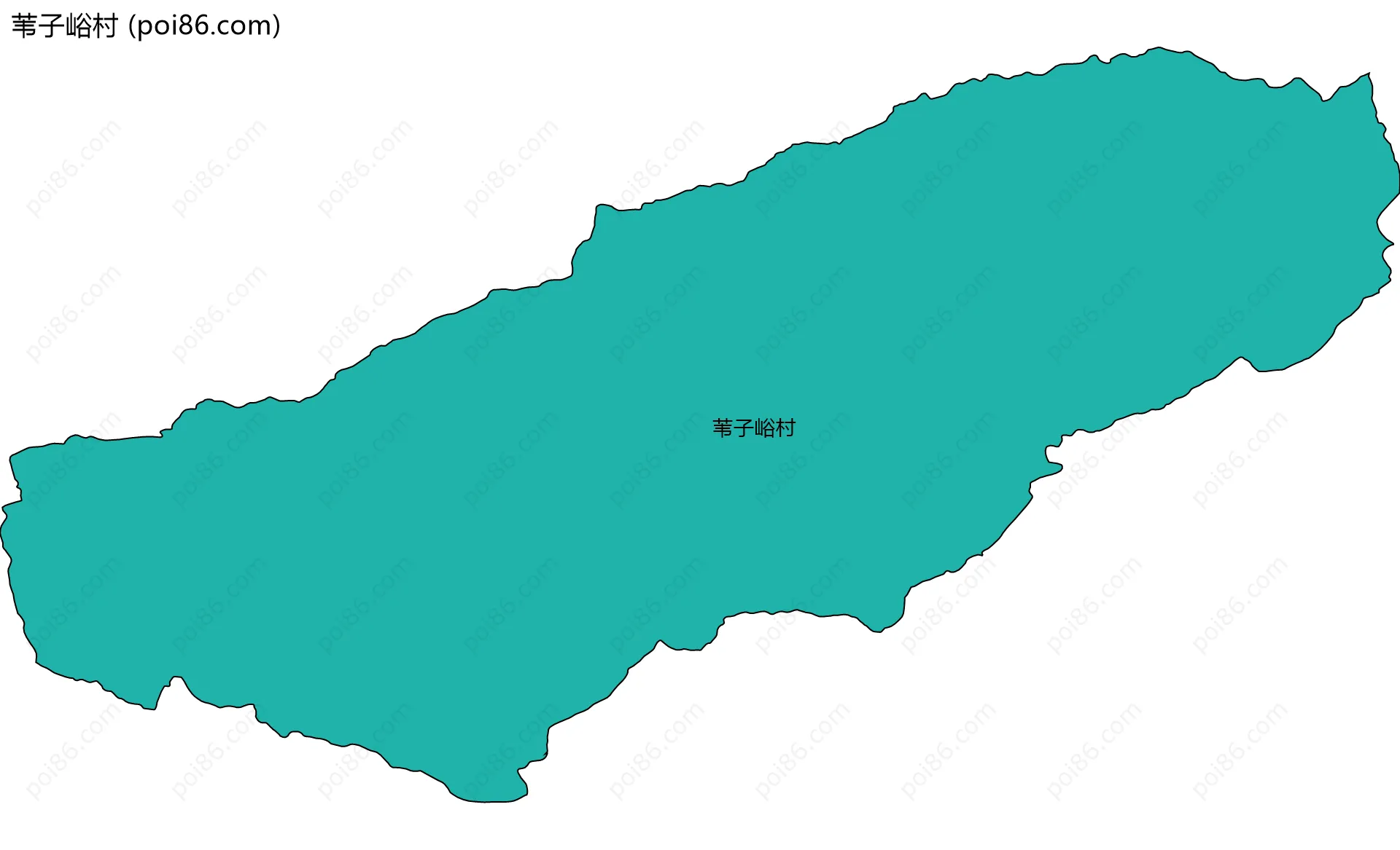 苇子峪村边界地图