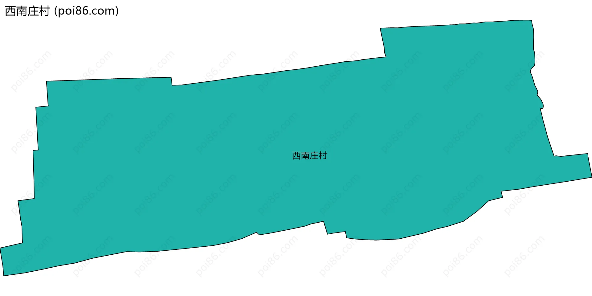 西南庄村边界地图