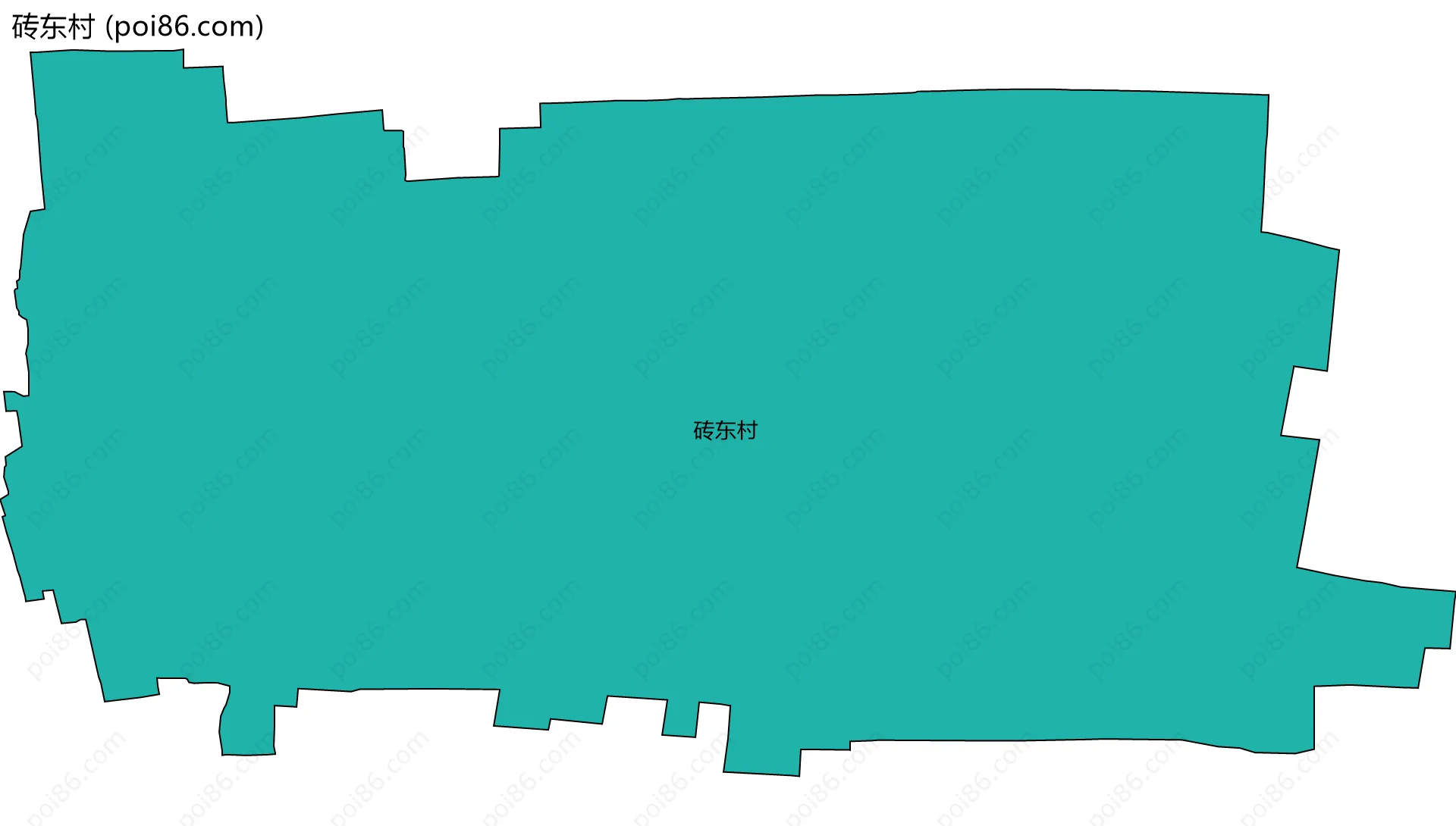 砖东村边界地图