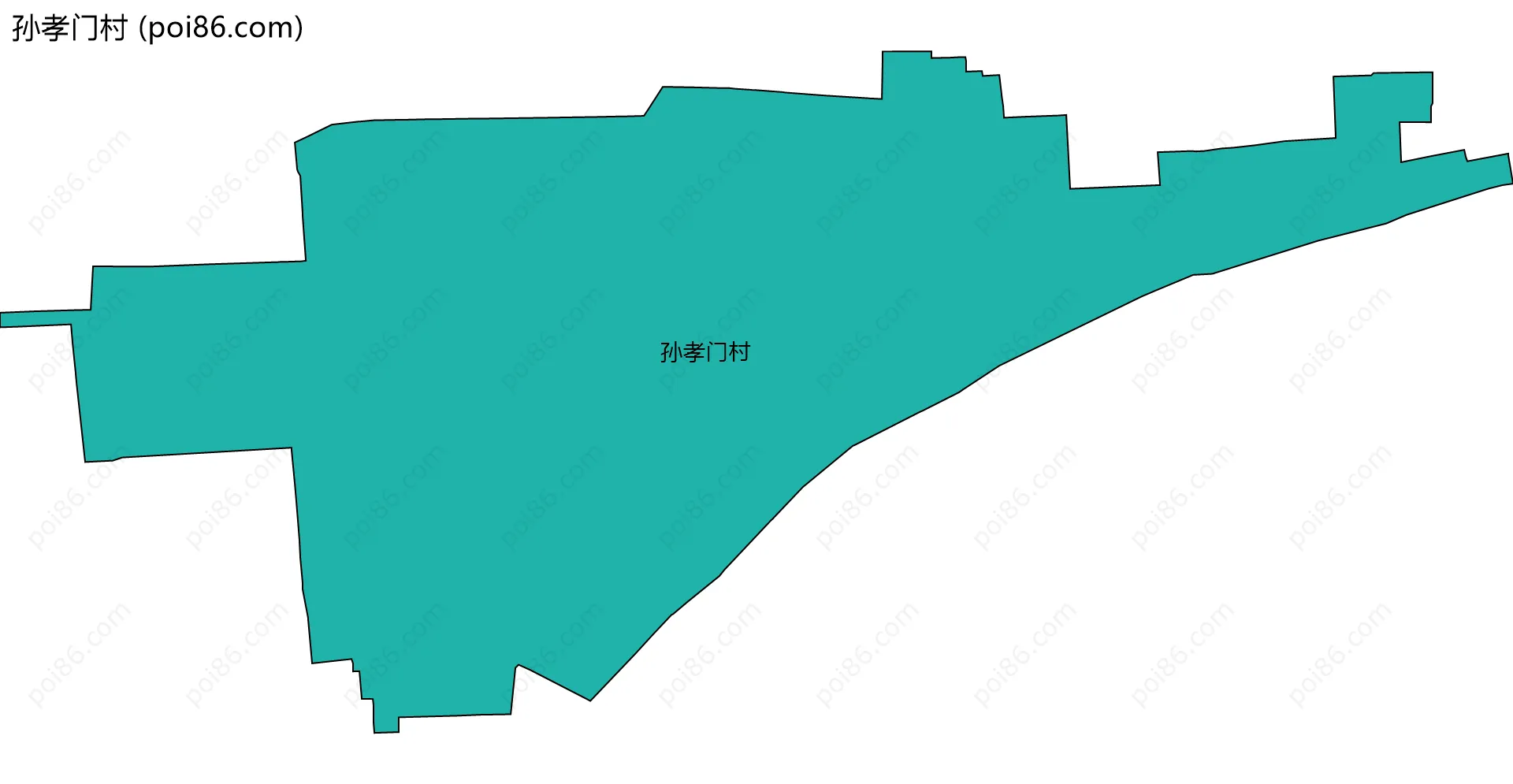 孙孝门村边界地图