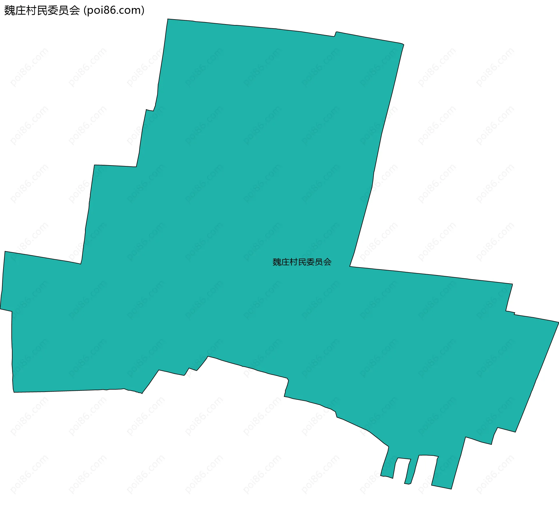 魏庄村民委员会边界地图