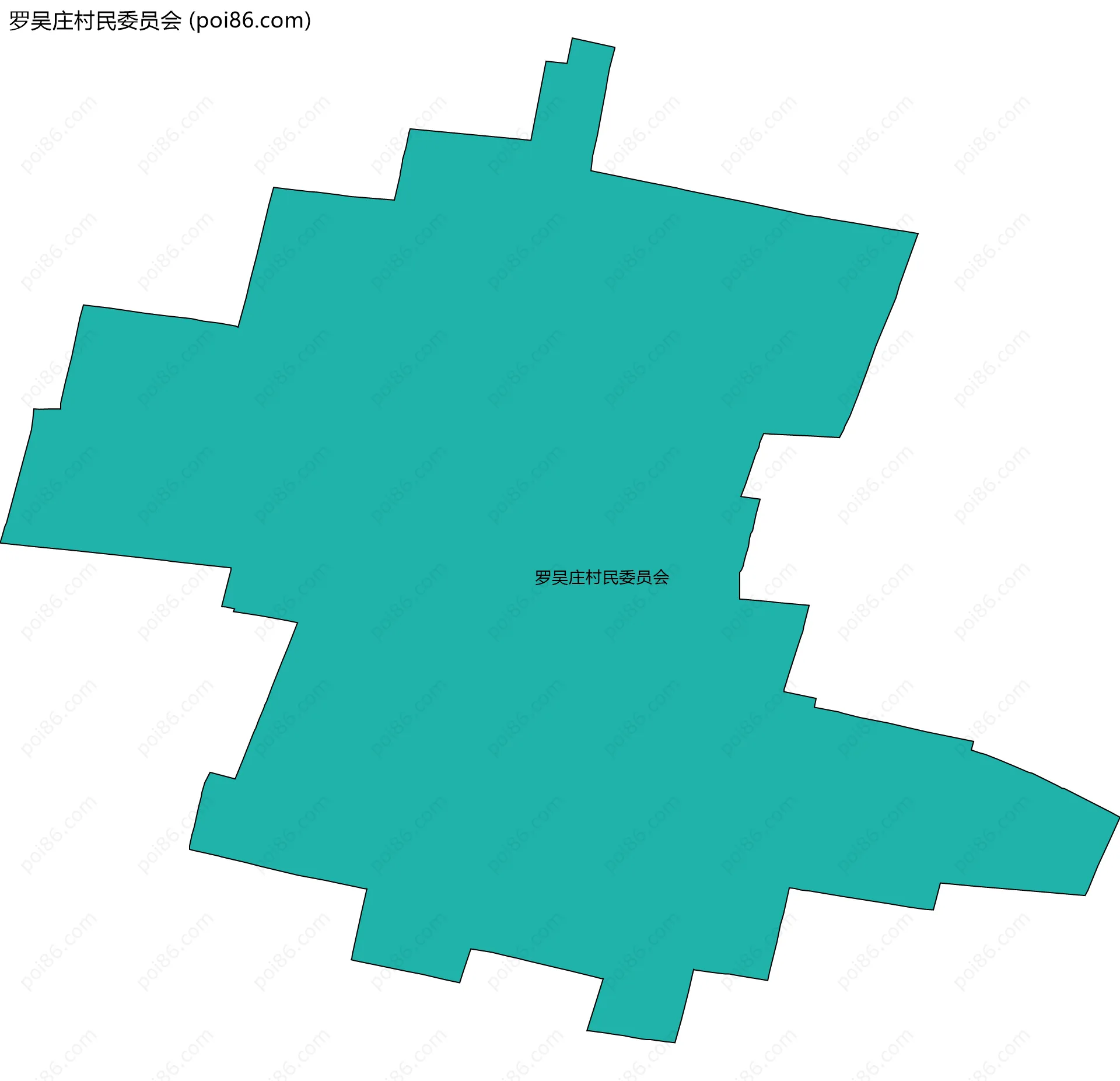 罗吴庄村民委员会边界地图