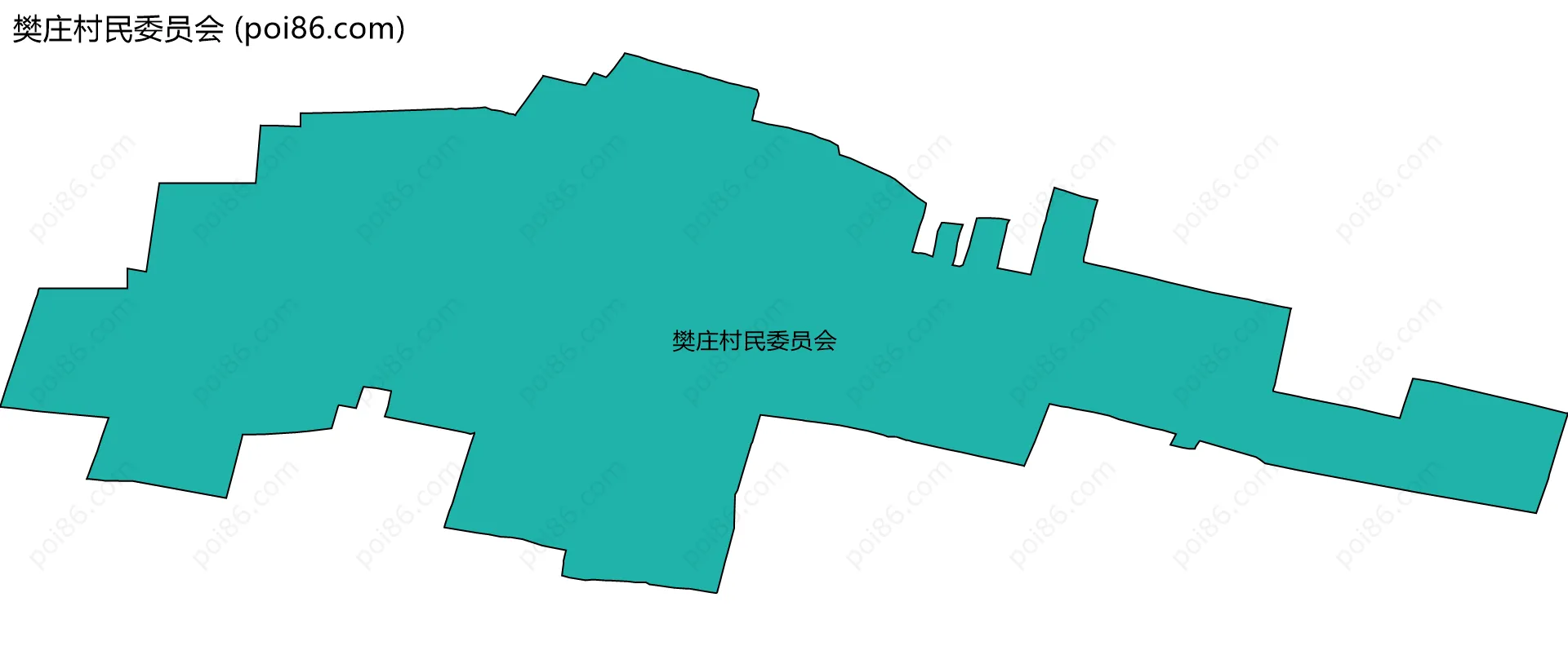 樊庄村民委员会边界地图