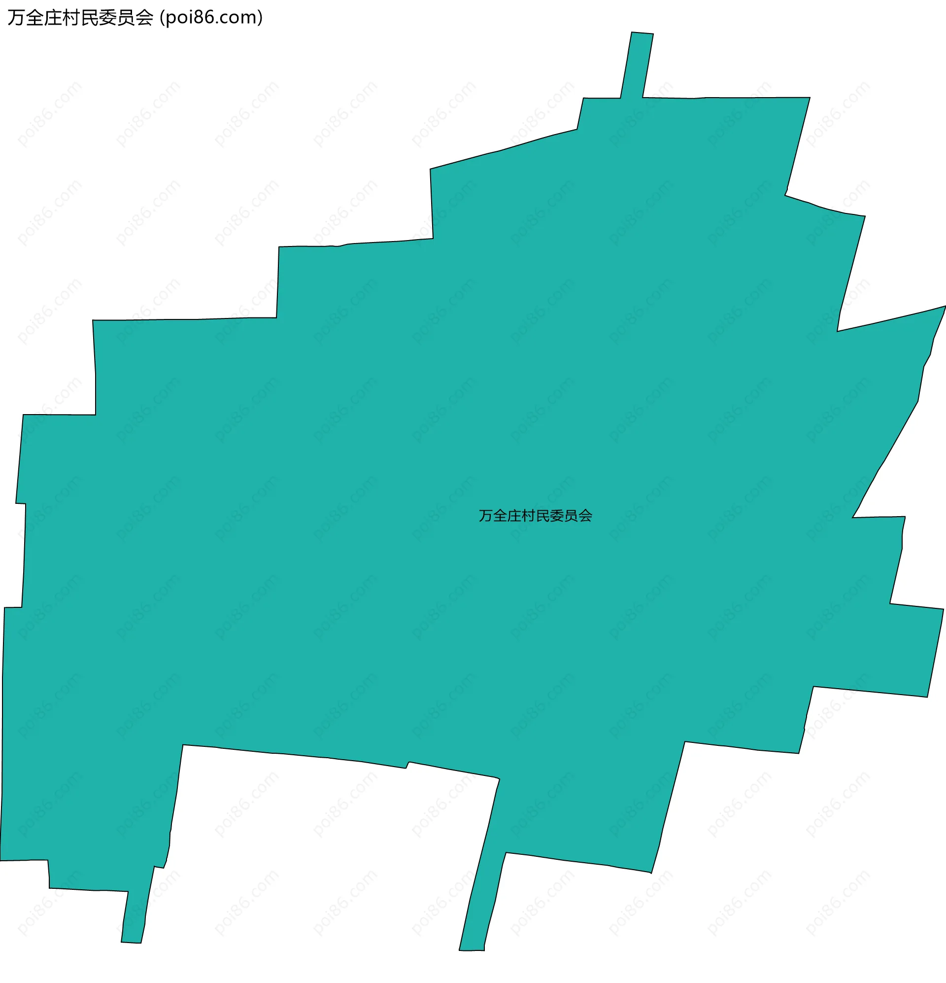 万全庄村民委员会边界地图