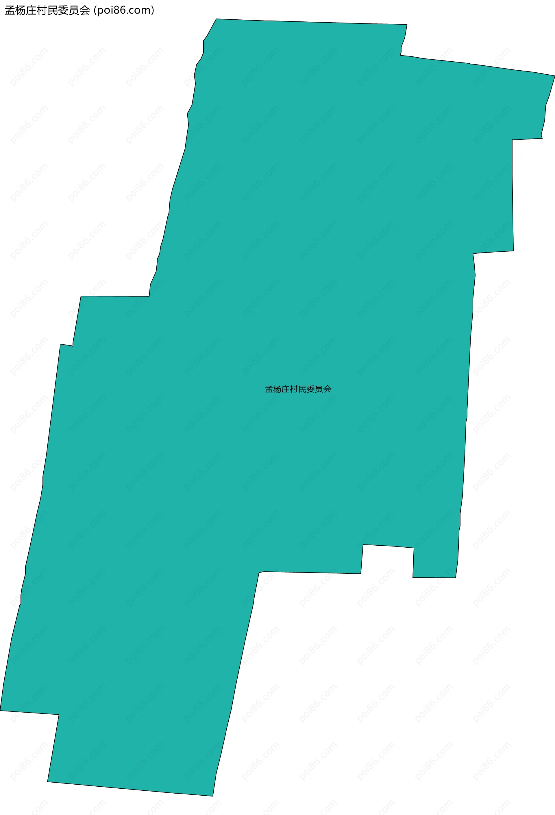 孟杨庄村民委员会边界地图