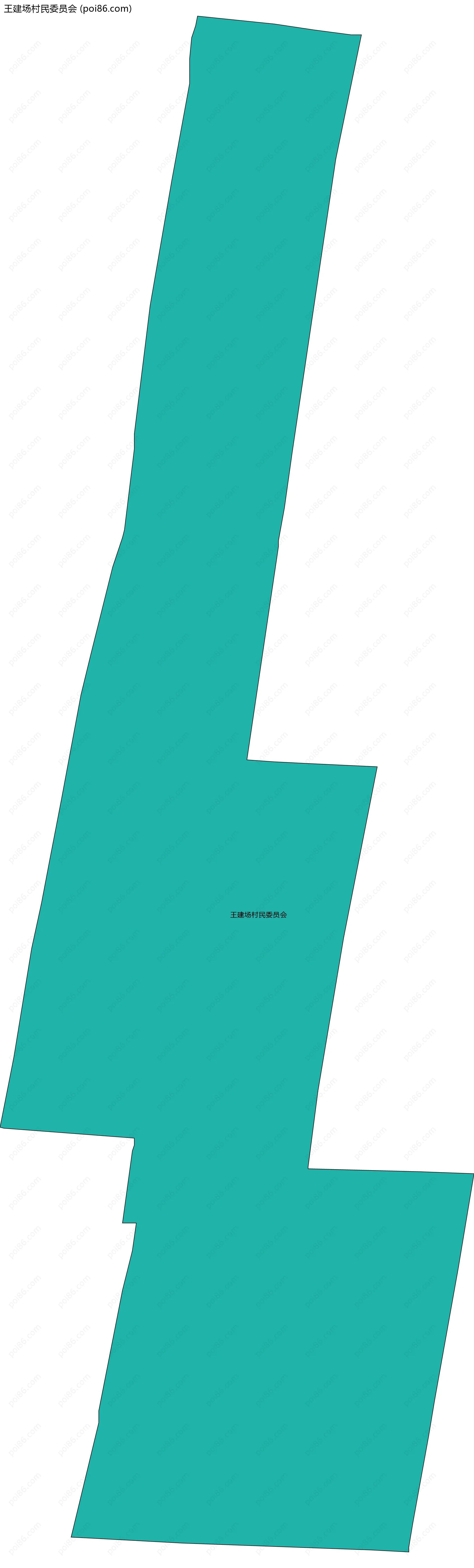 王建场村民委员会边界地图