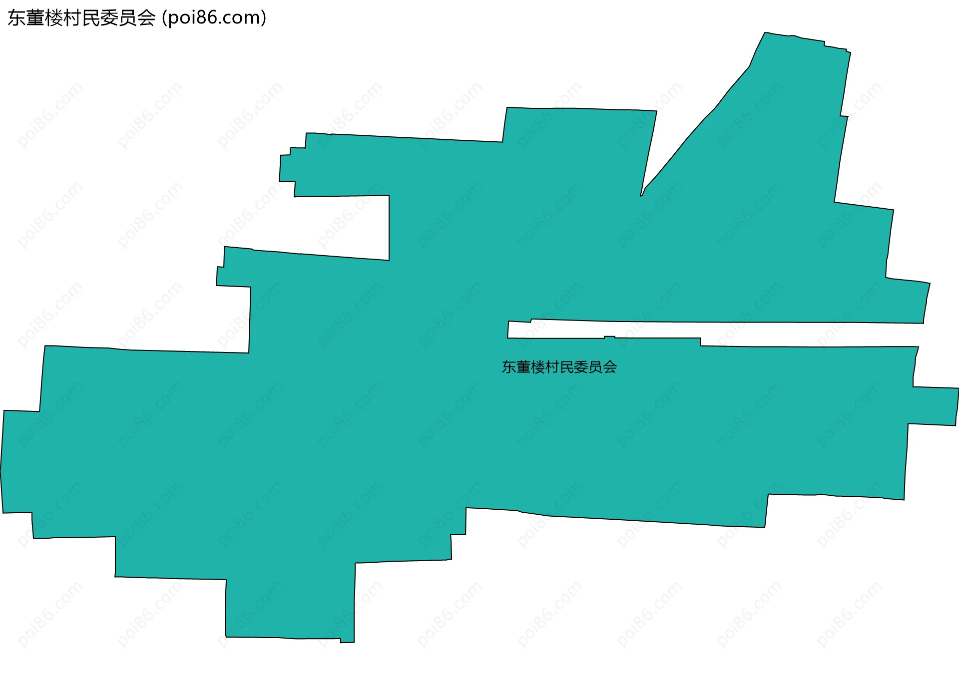 东董楼村民委员会边界地图