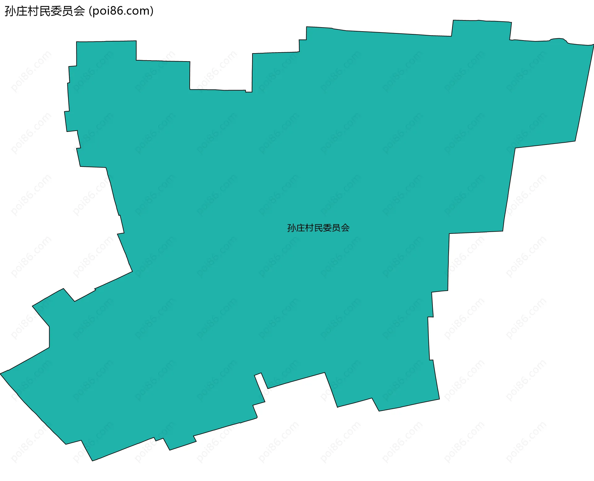 孙庄村民委员会边界地图