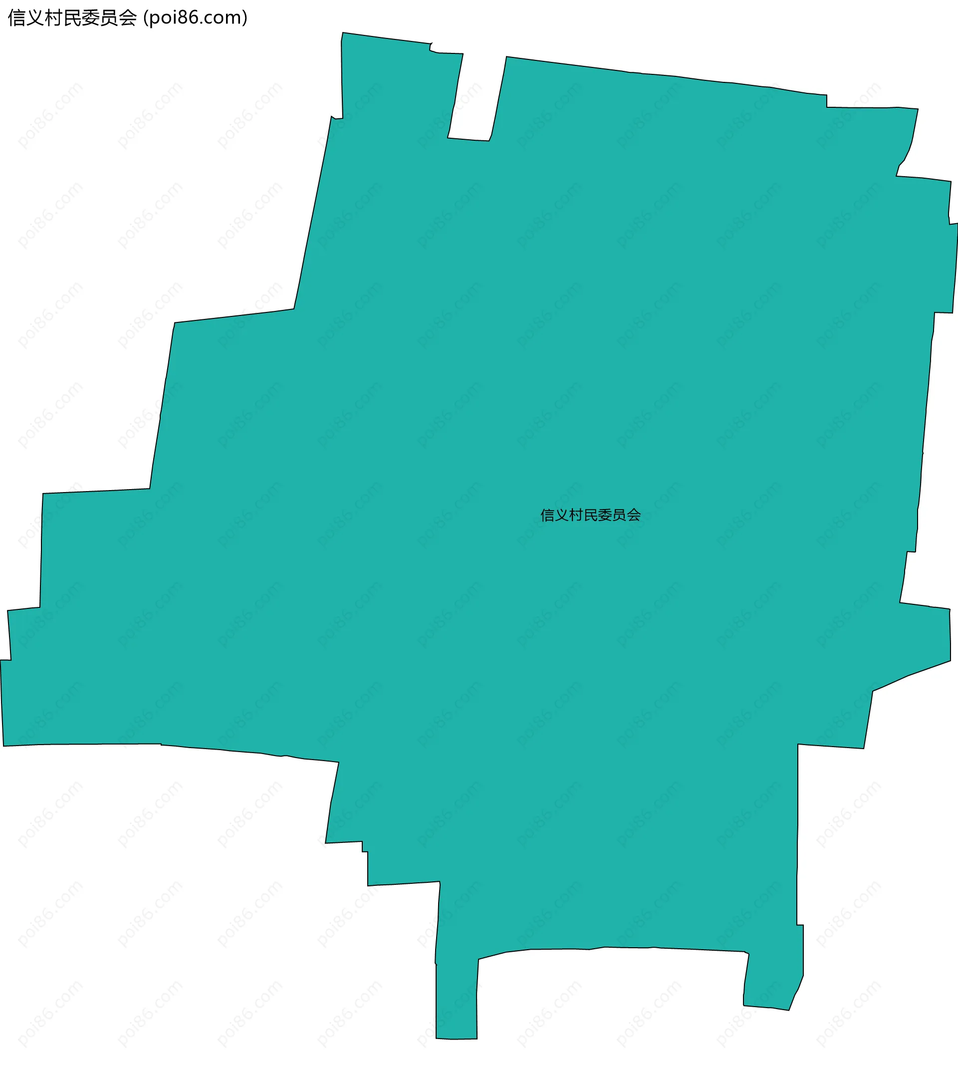 信义村民委员会边界地图