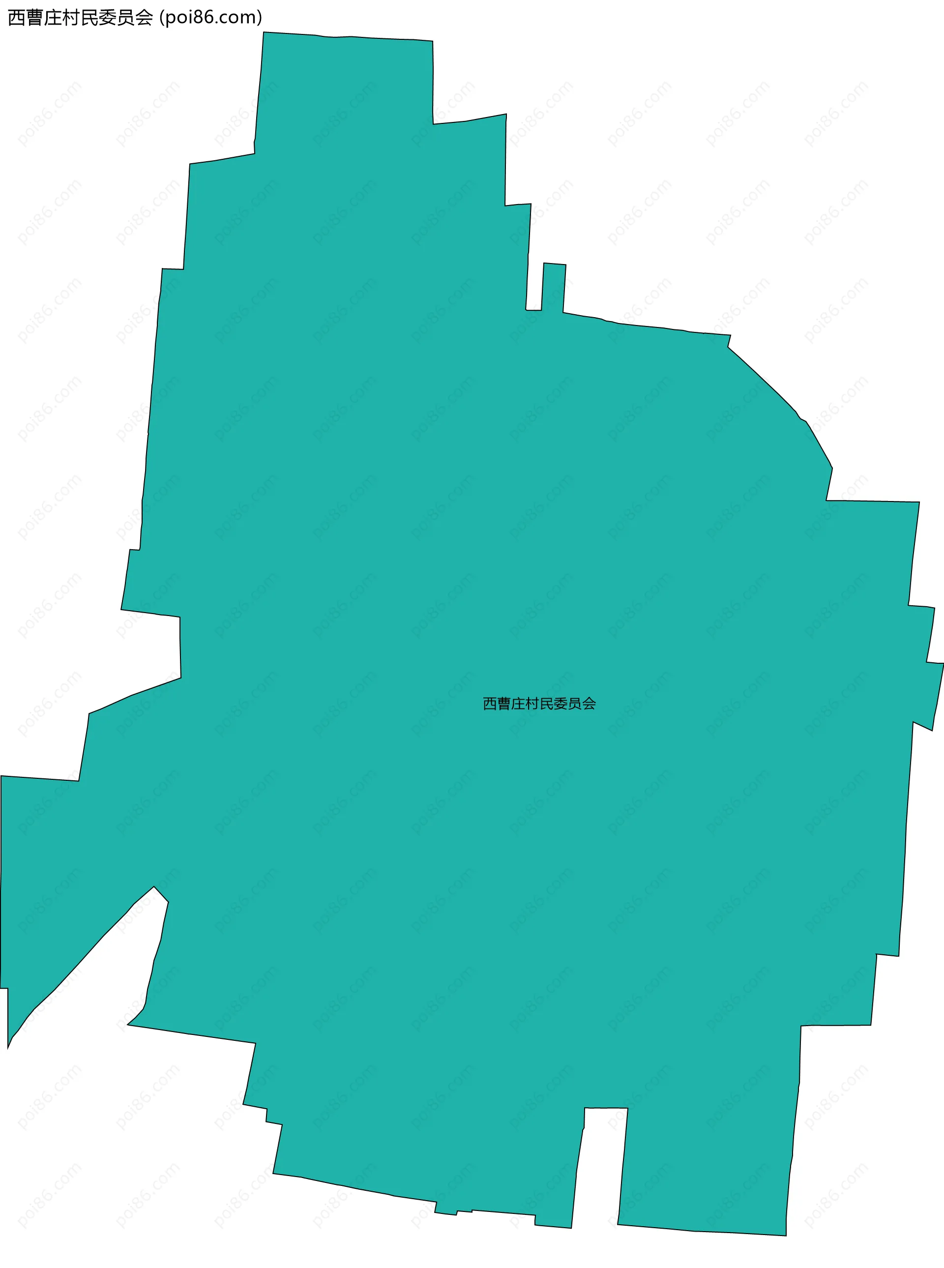 西曹庄村民委员会边界地图