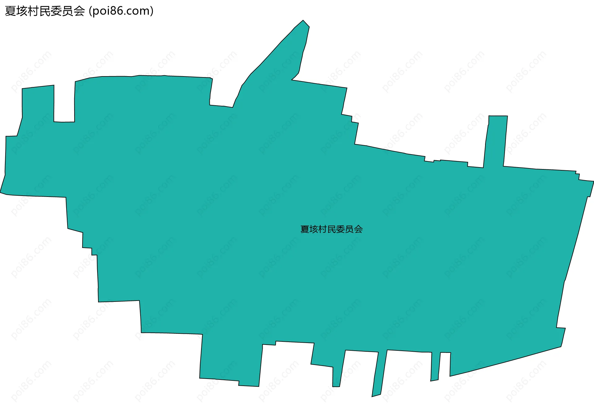 夏垓村民委员会边界地图