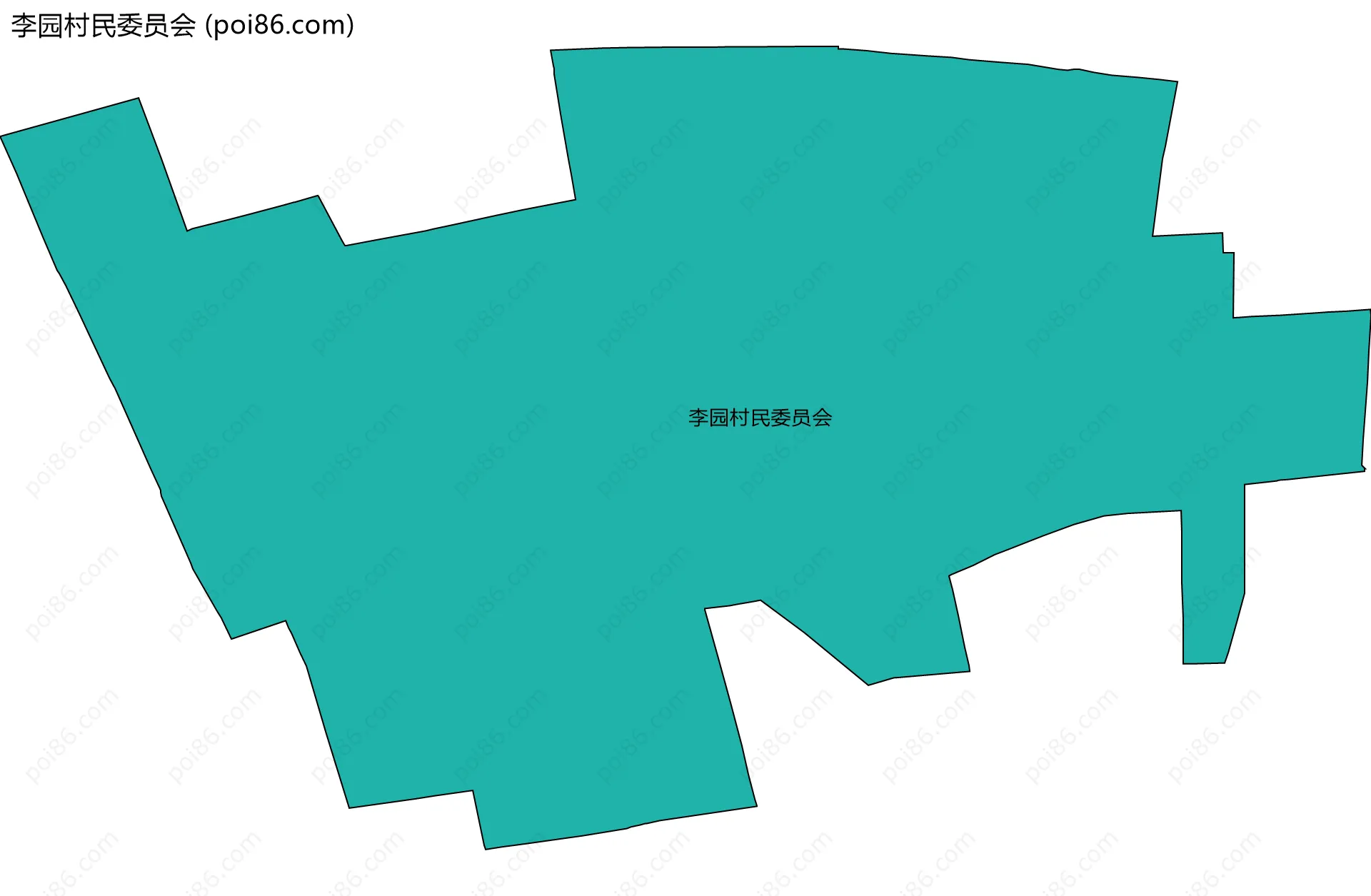 李园村民委员会边界地图