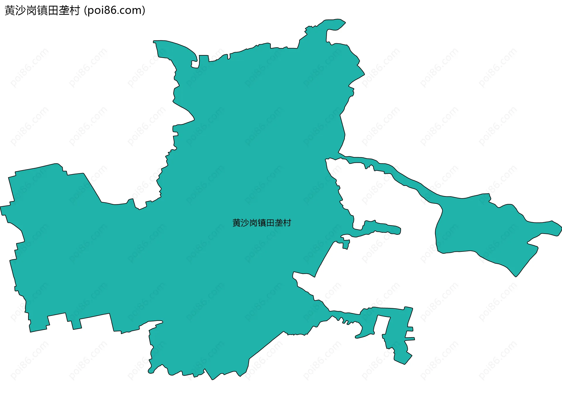 黄沙岗镇田垄村边界地图