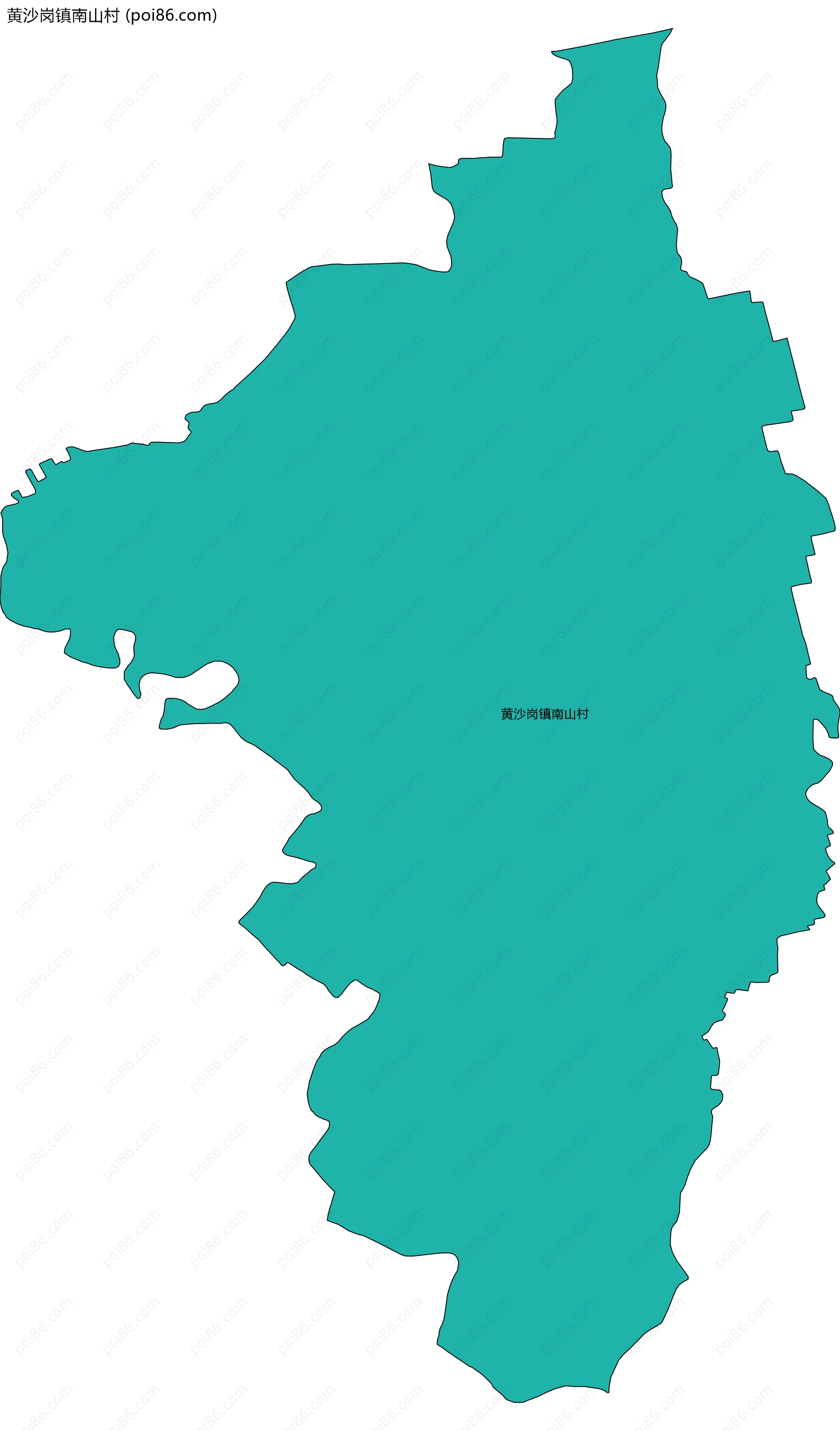 黄沙岗镇南山村边界地图