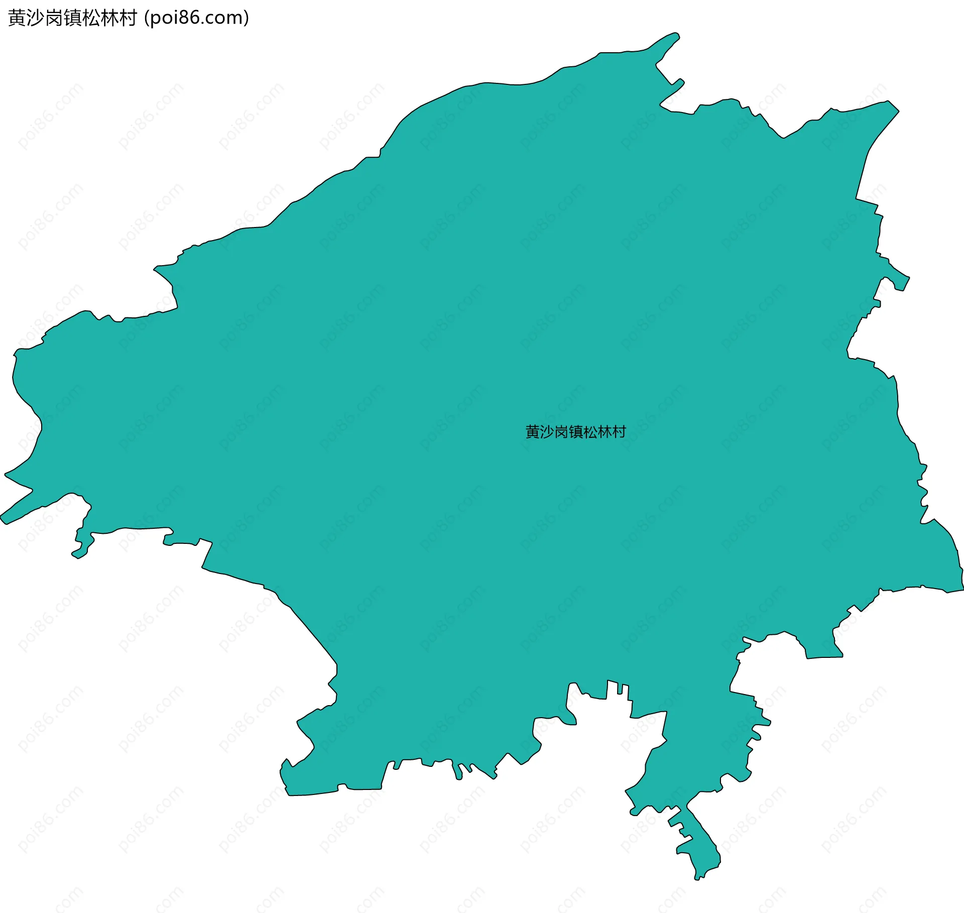 黄沙岗镇松林村边界地图