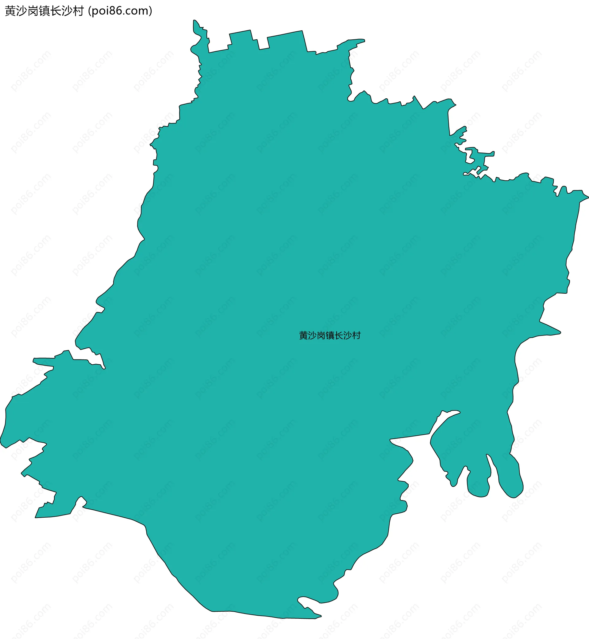 黄沙岗镇长沙村边界地图
