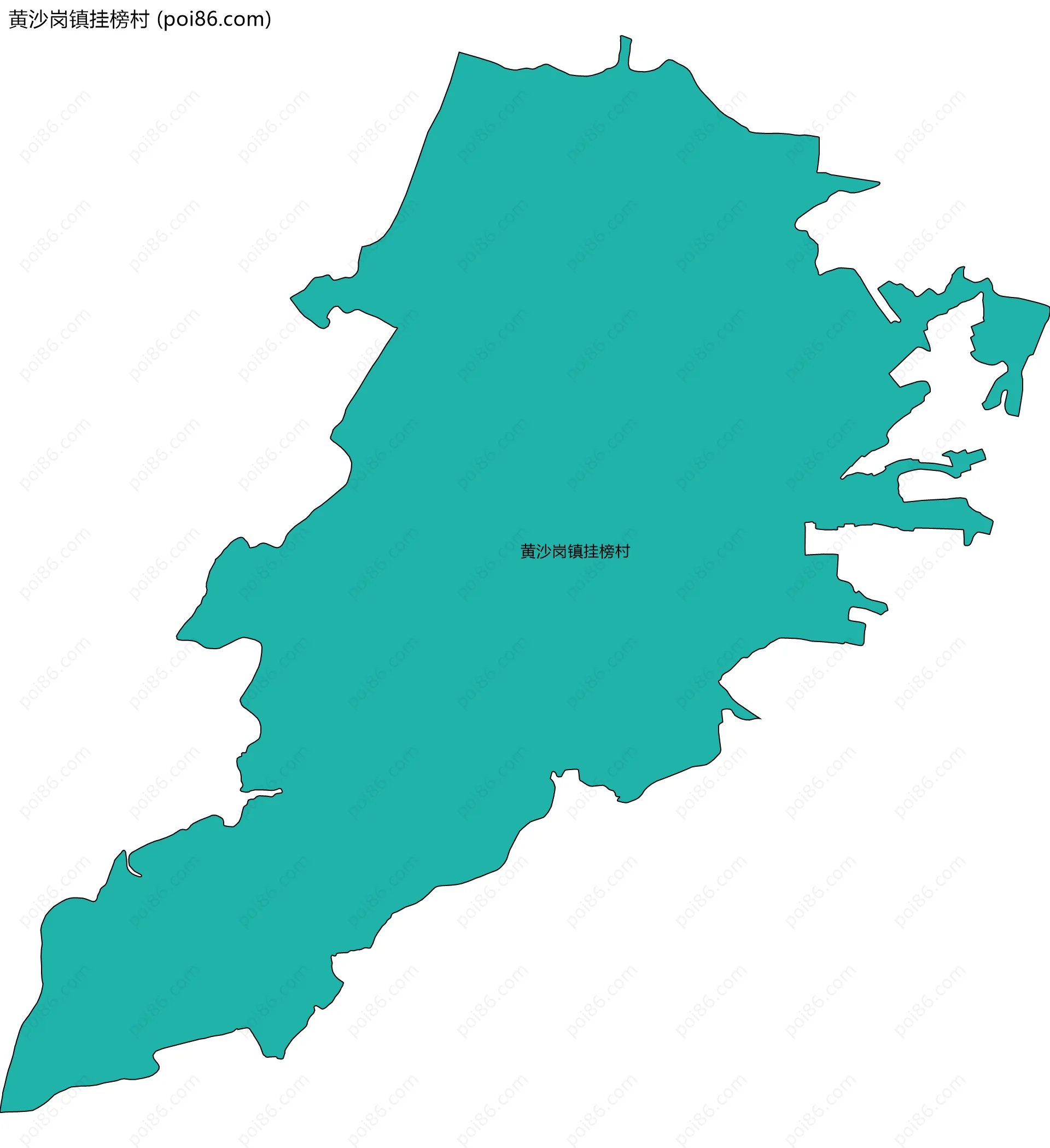 黄沙岗镇挂榜村边界地图