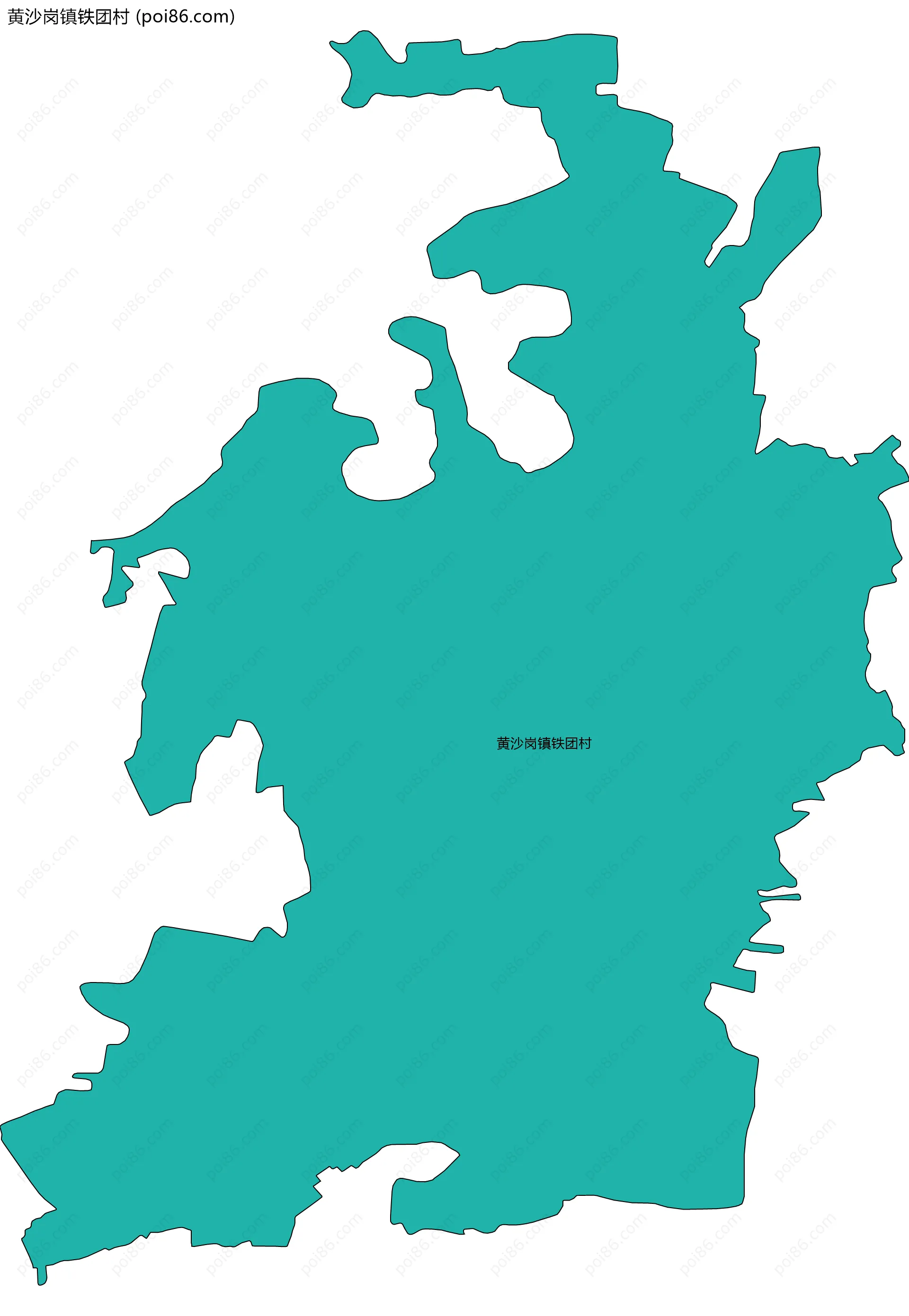 黄沙岗镇铁团村边界地图