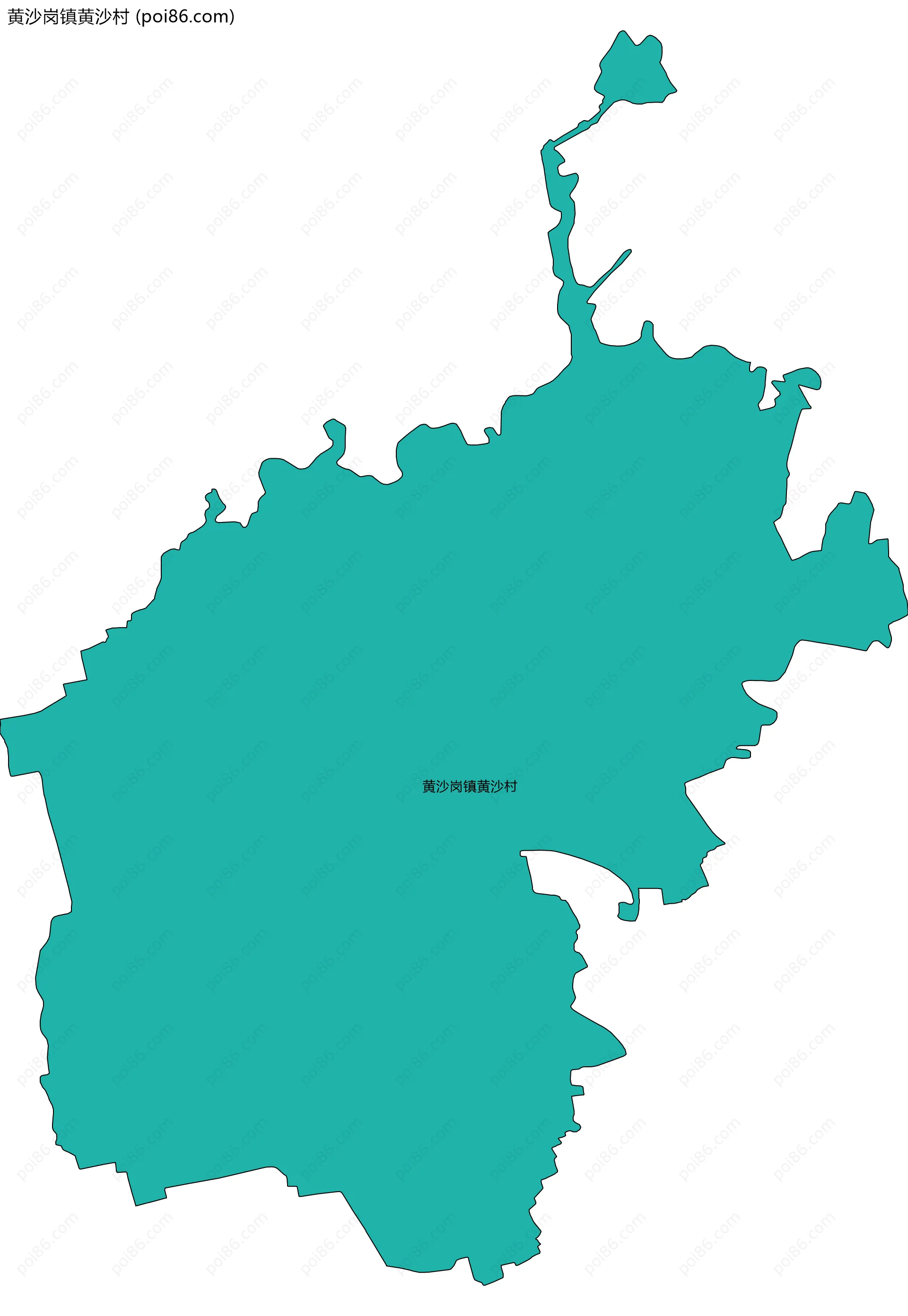 黄沙岗镇黄沙村边界地图