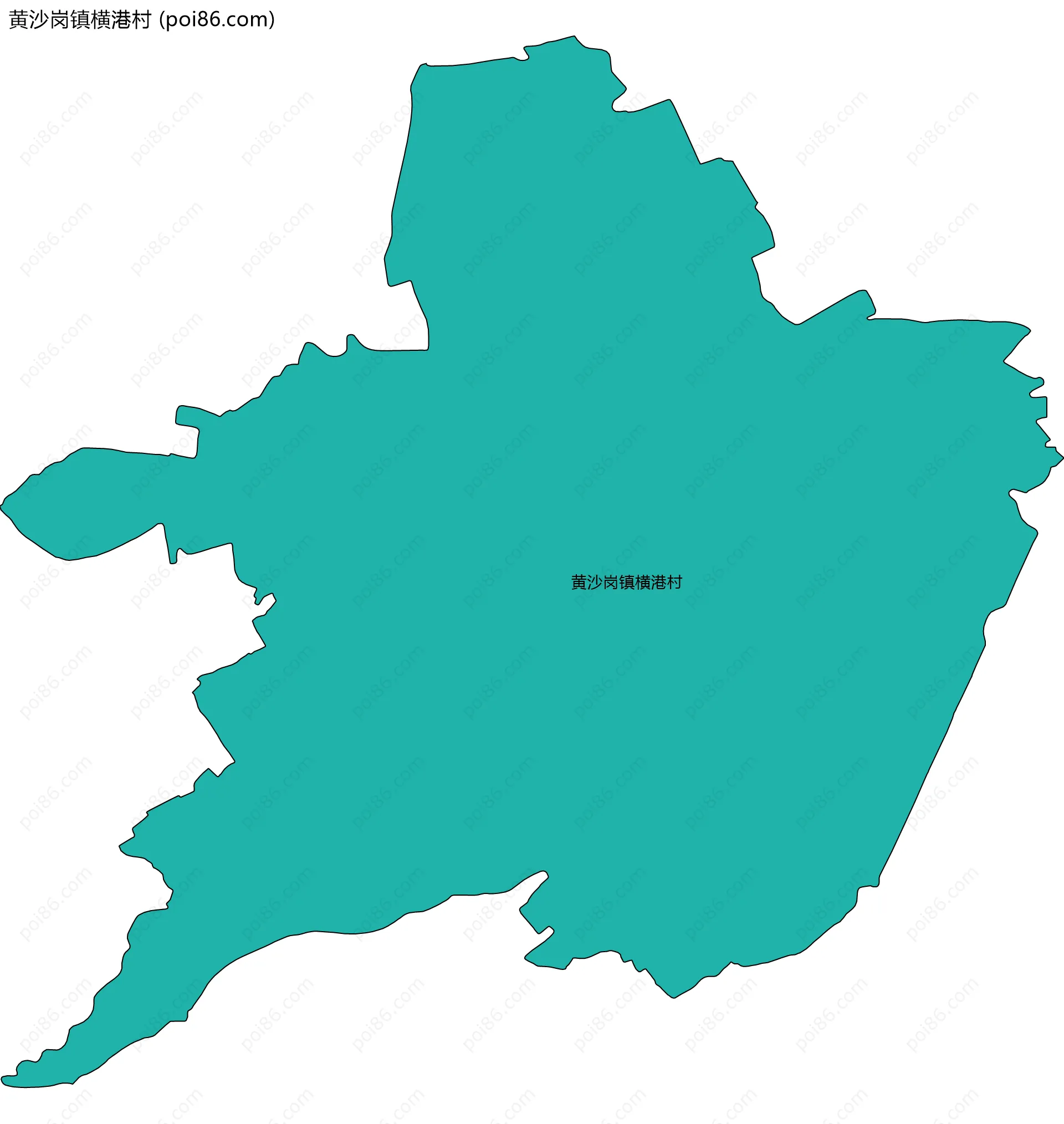 黄沙岗镇横港村边界地图