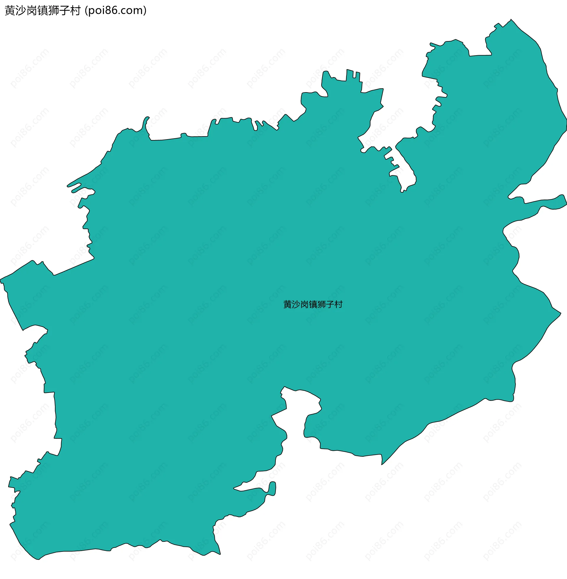 黄沙岗镇狮子村边界地图