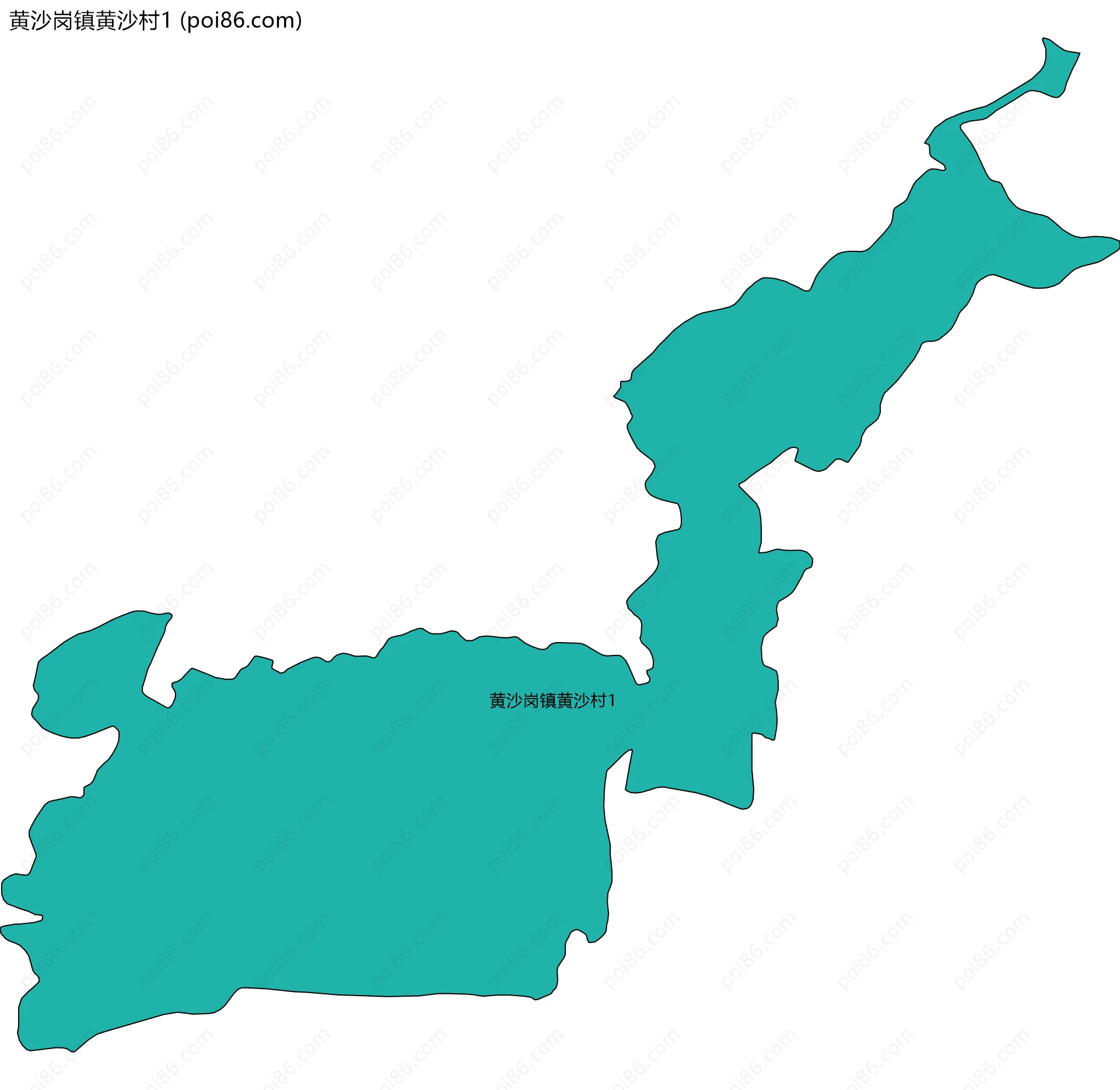 黄沙岗镇黄沙村1边界地图