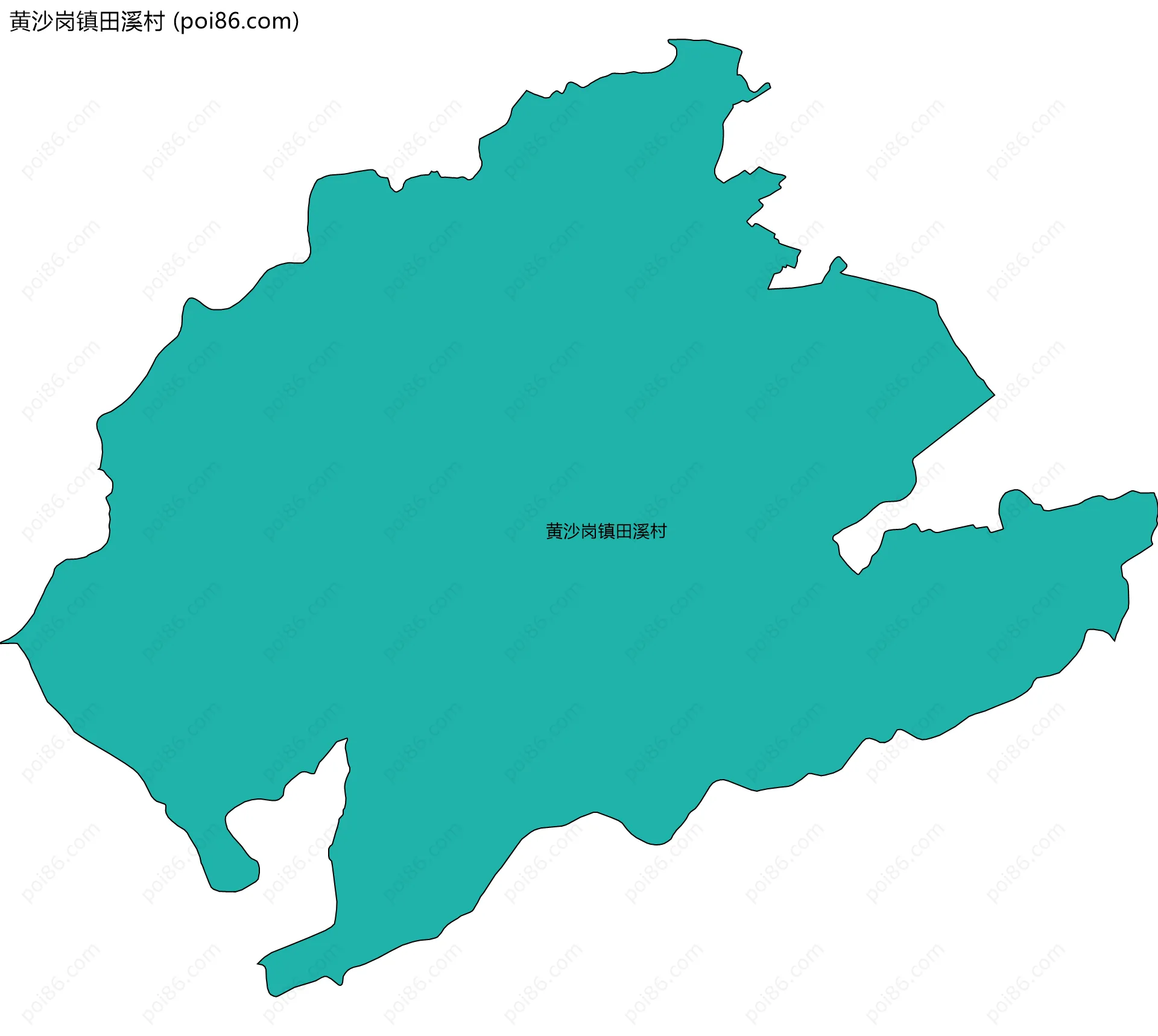 黄沙岗镇田溪村边界地图