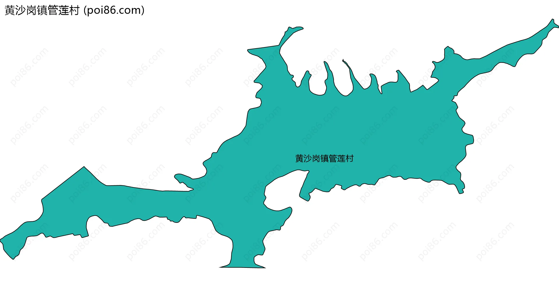 黄沙岗镇管莲村边界地图