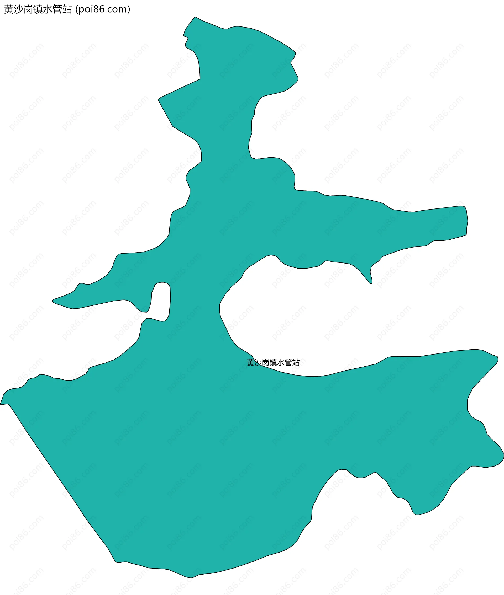 黄沙岗镇水管站边界地图