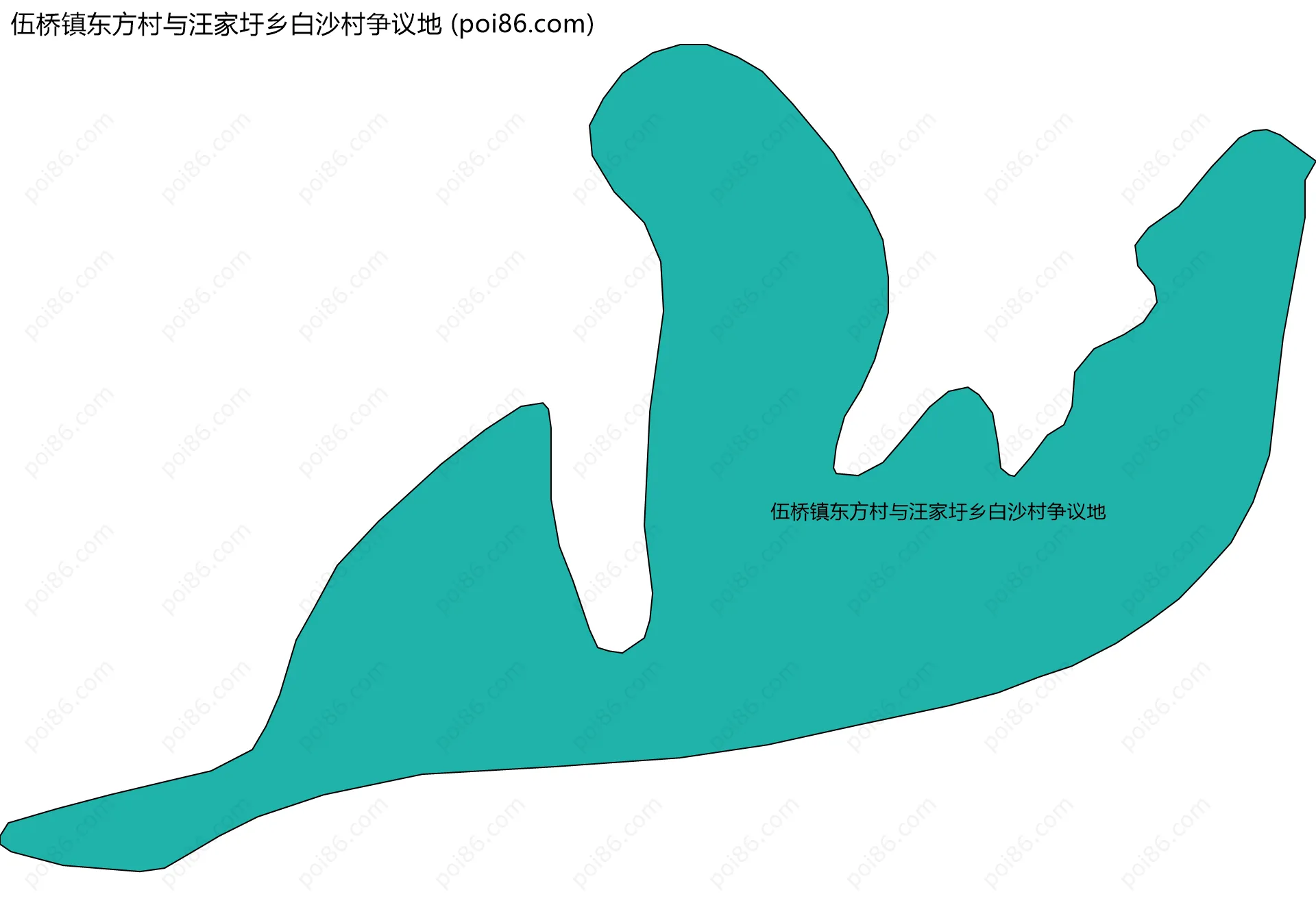 伍桥镇东方村与汪家圩乡白沙村争议地边界地图