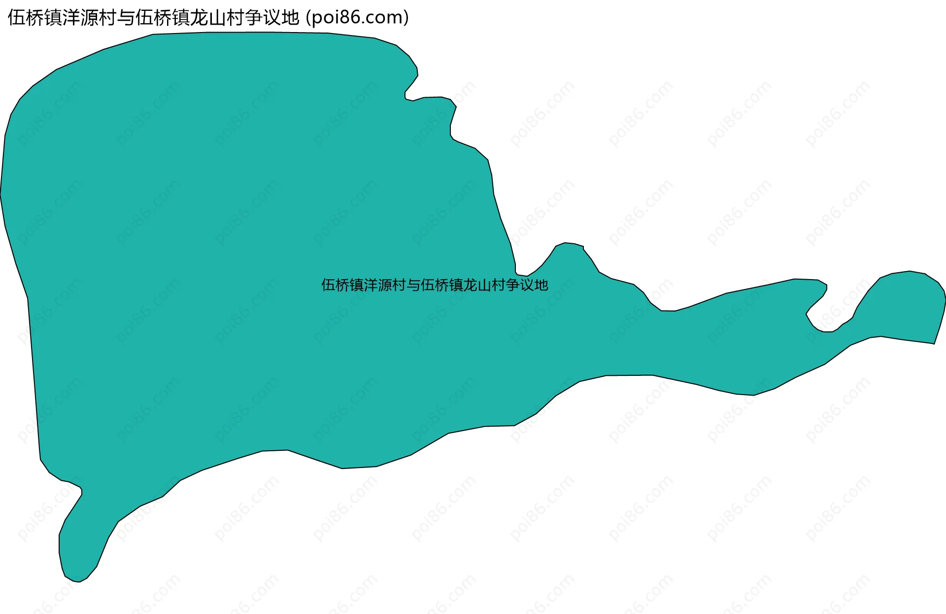 伍桥镇洋源村与伍桥镇龙山村争议地边界地图