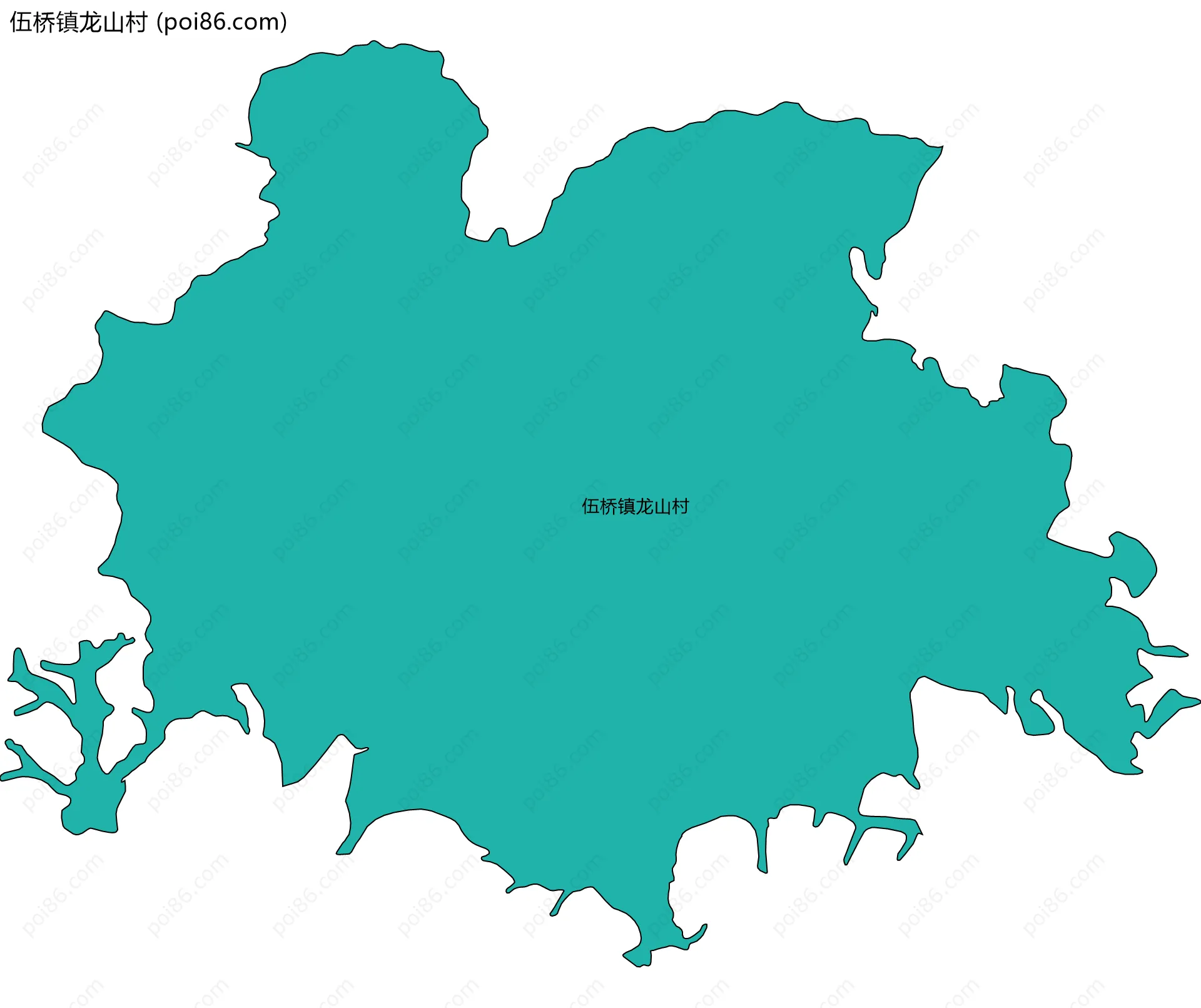 伍桥镇龙山村边界地图
