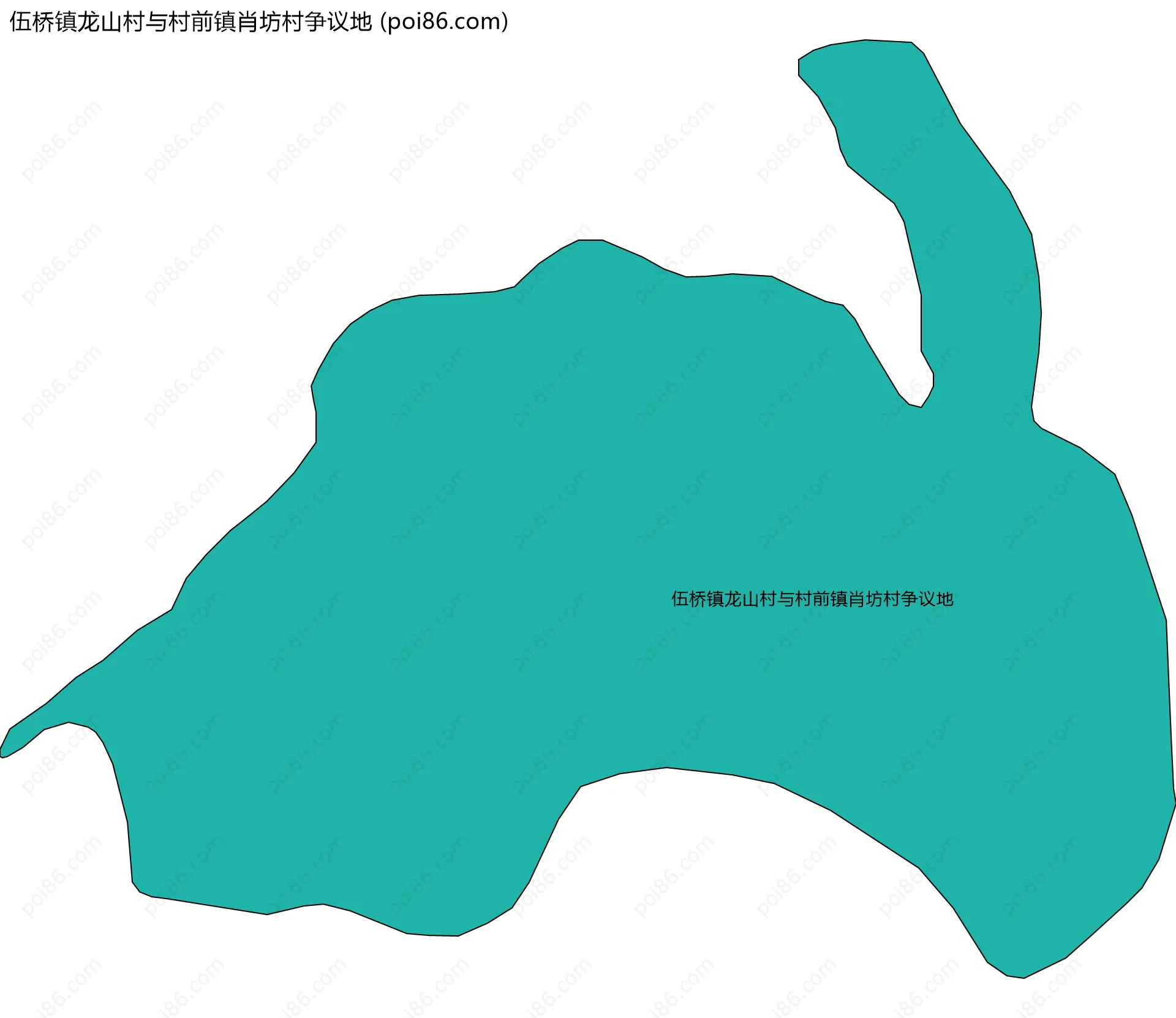 伍桥镇龙山村与村前镇肖坊村争议地边界地图